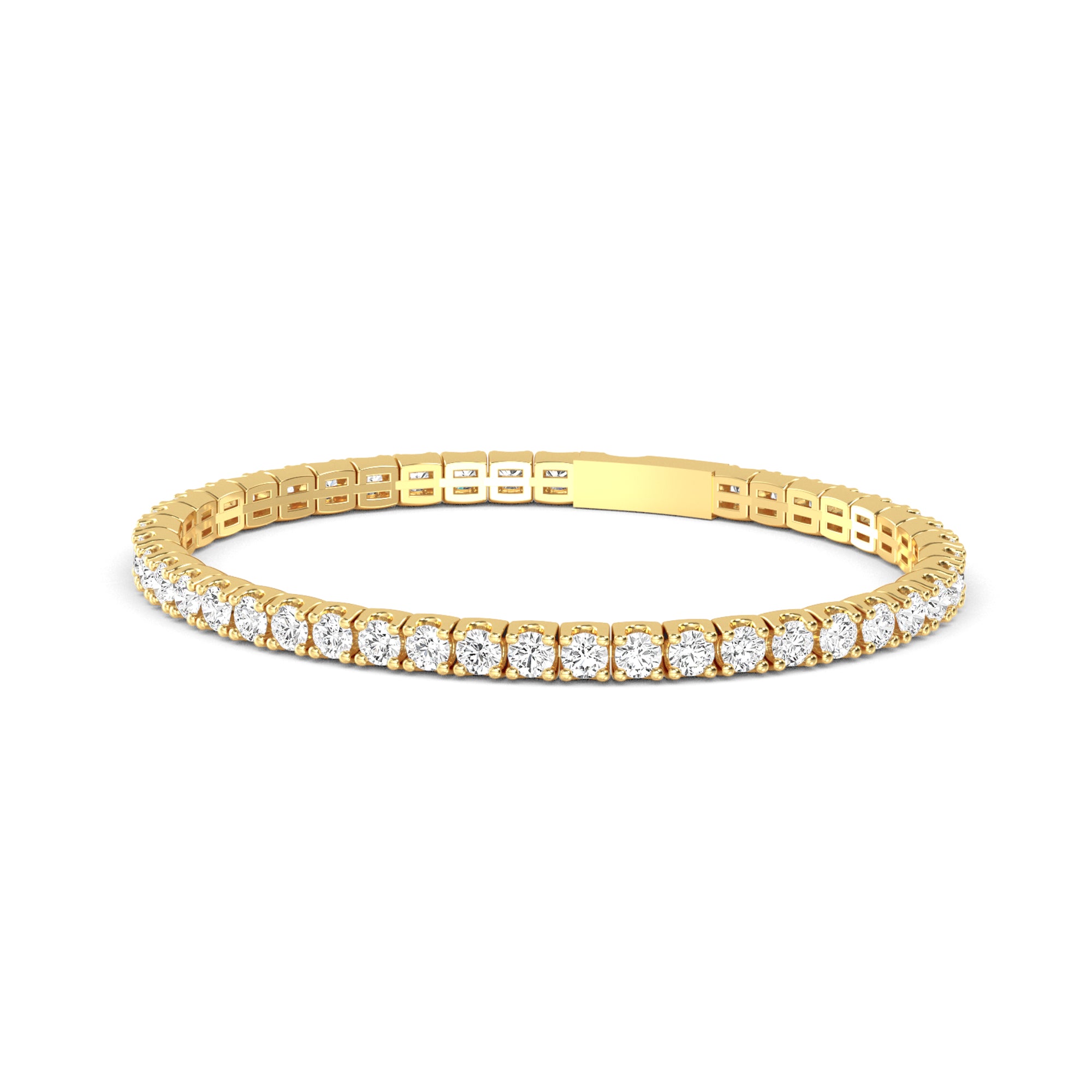 Classic Tennis Diamond Gold Bracelet