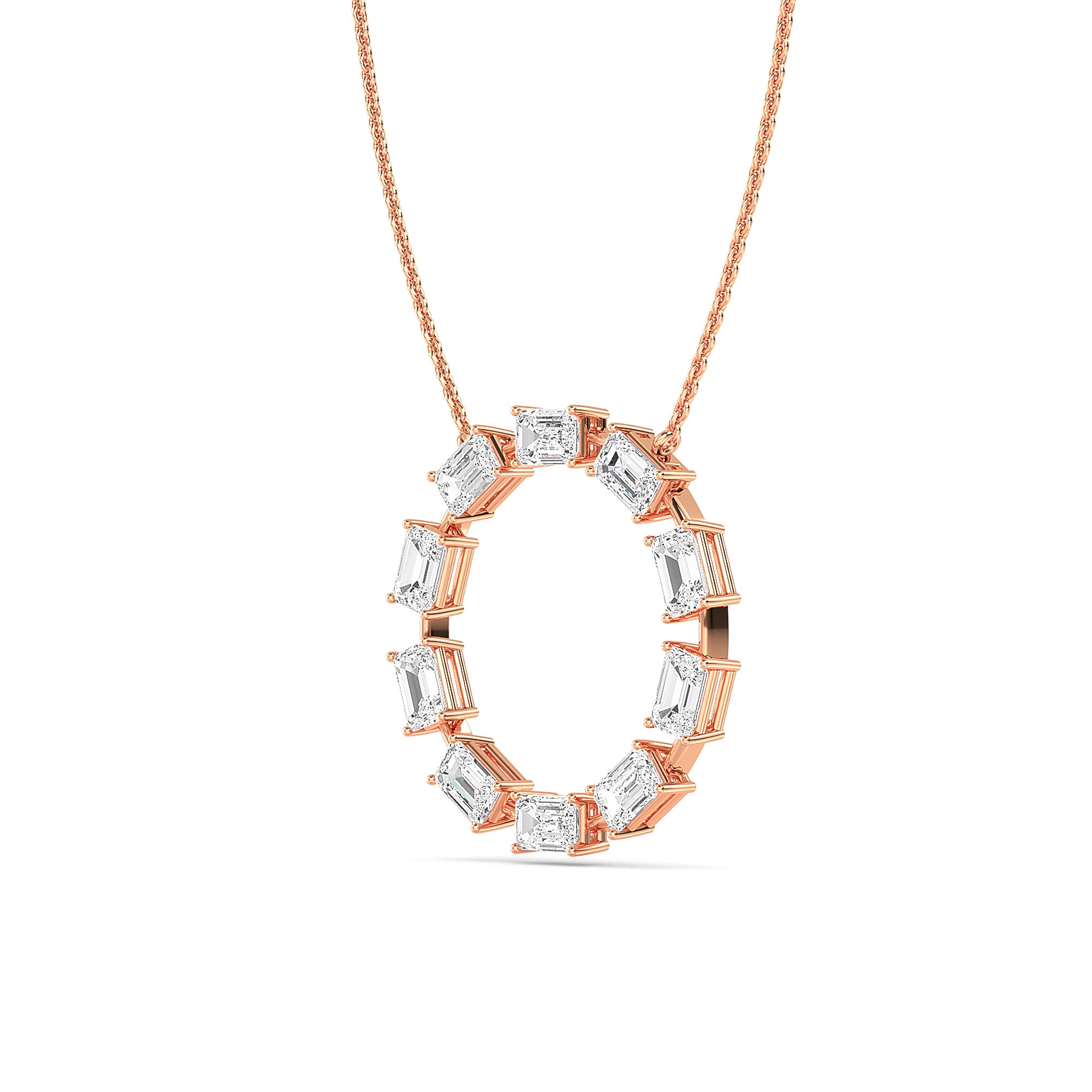 Baguette Diamond Gold Pendant
