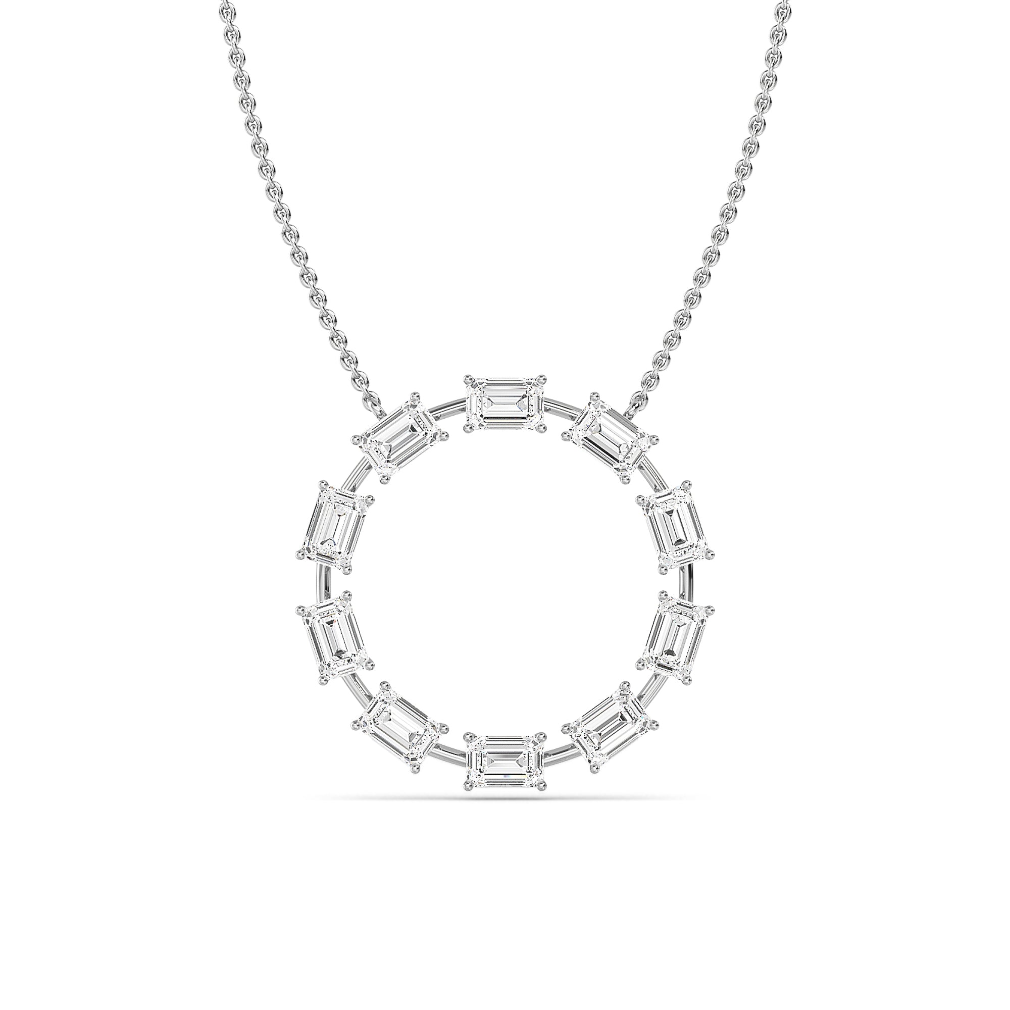 Baguette Diamond Gold Pendant