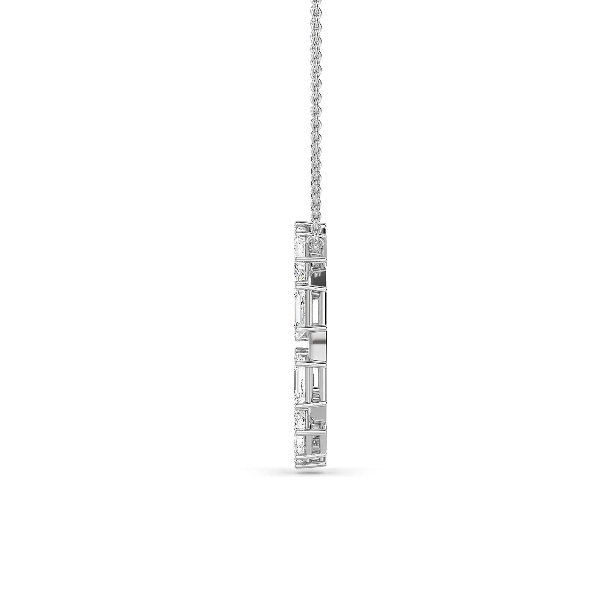 Baguette Diamond Gold Pendant