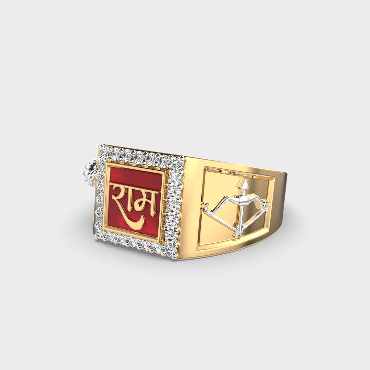 Shree Ram’s Pious Diamond Gold Ring