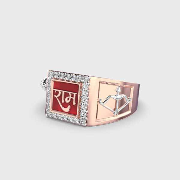 Shree Ram’s Pious Diamond Gold Ring