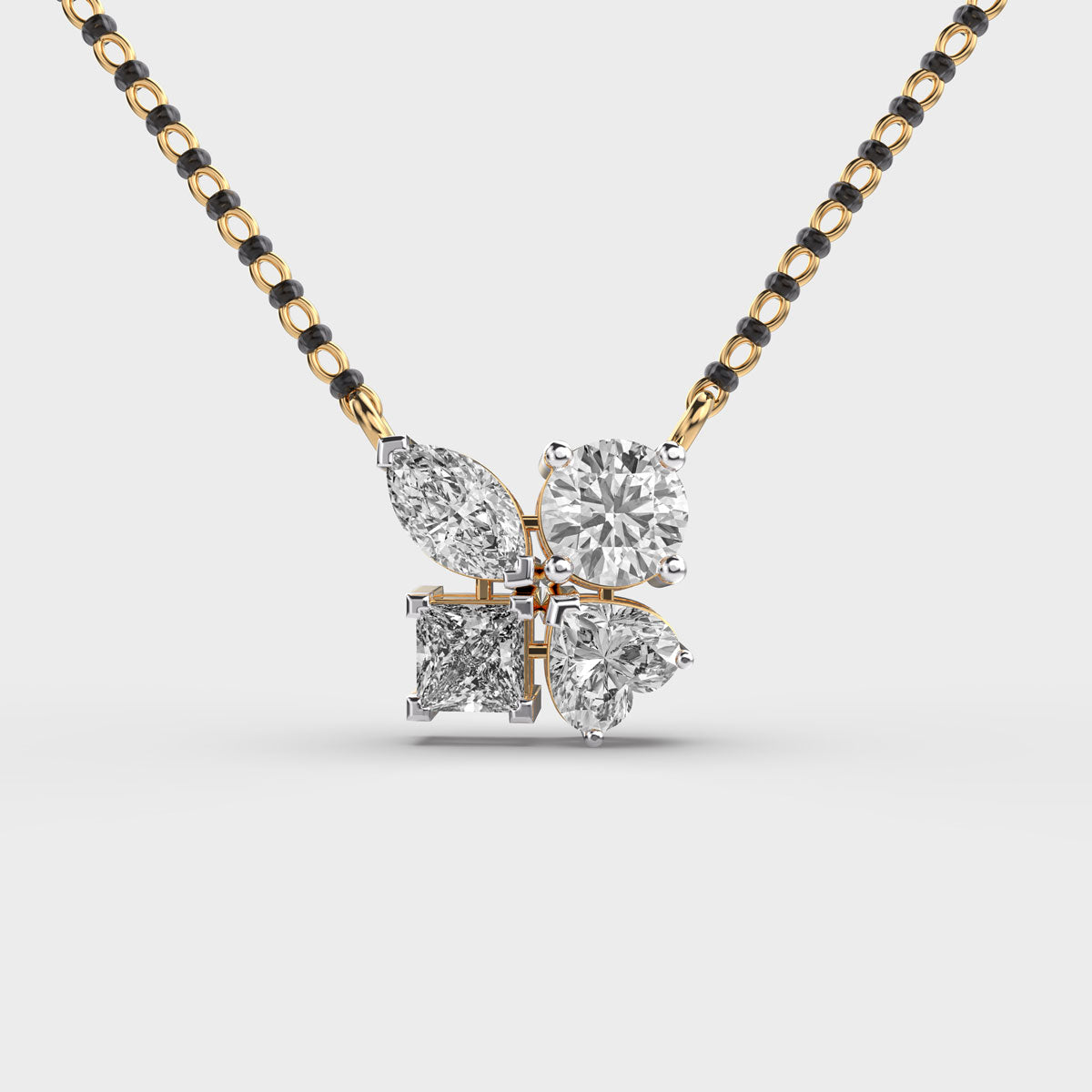 Lover’s Luck Diamond Gold Pendant (Without Chain)