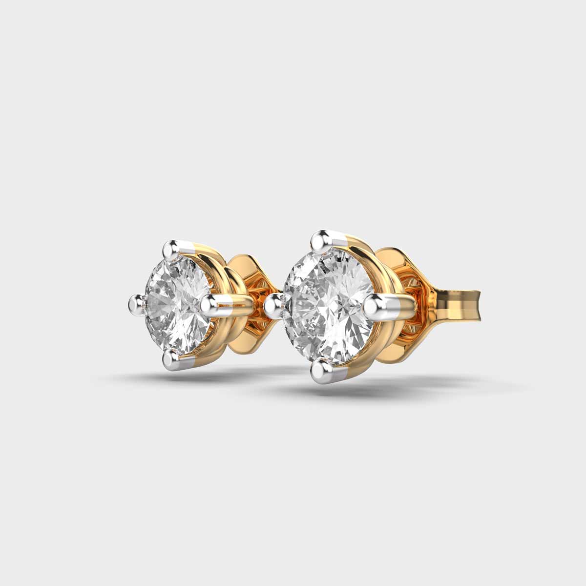 60 Cent Classic Diamond Gold Studs