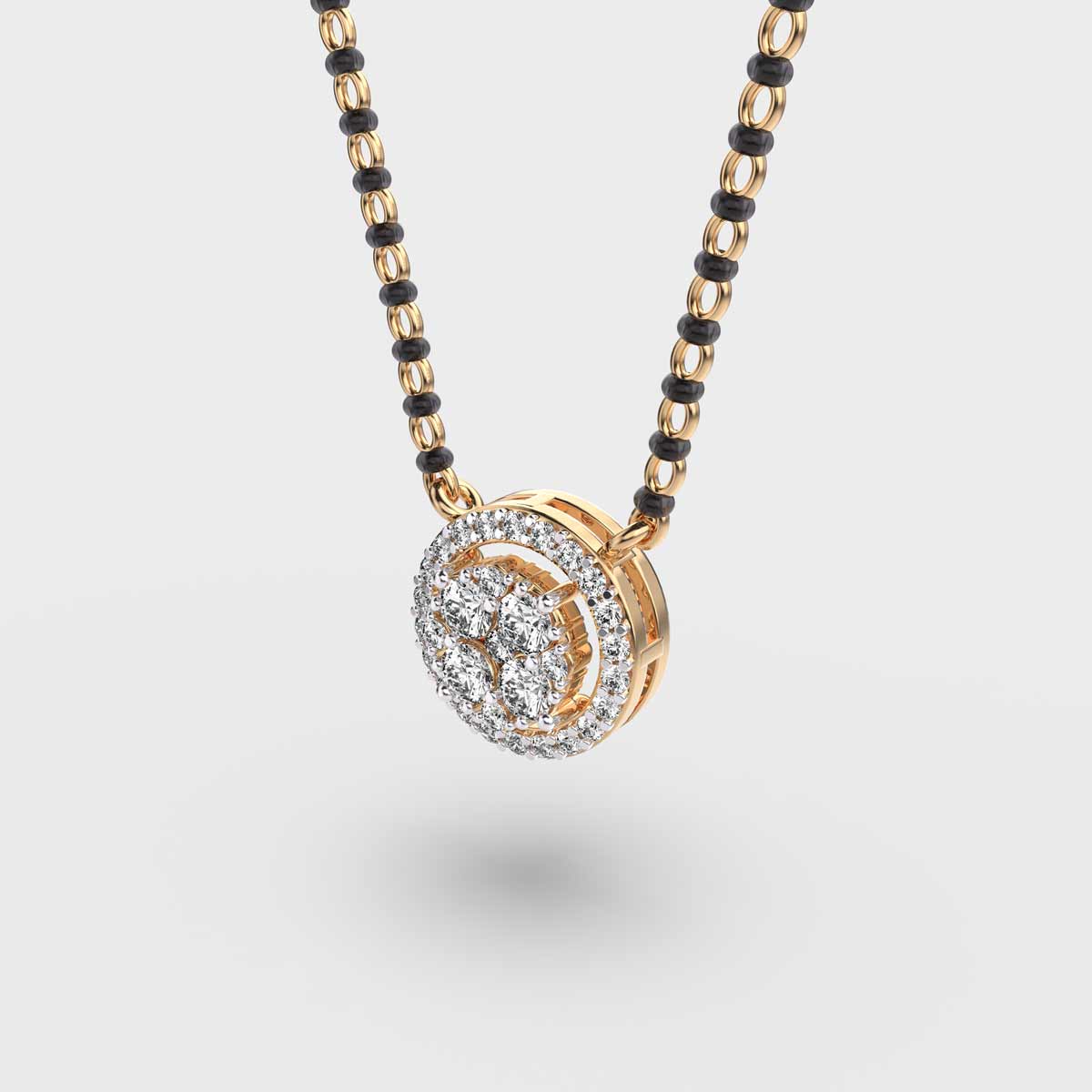 Pious Love Yellow Gold Mangalsutra (Without Chain)