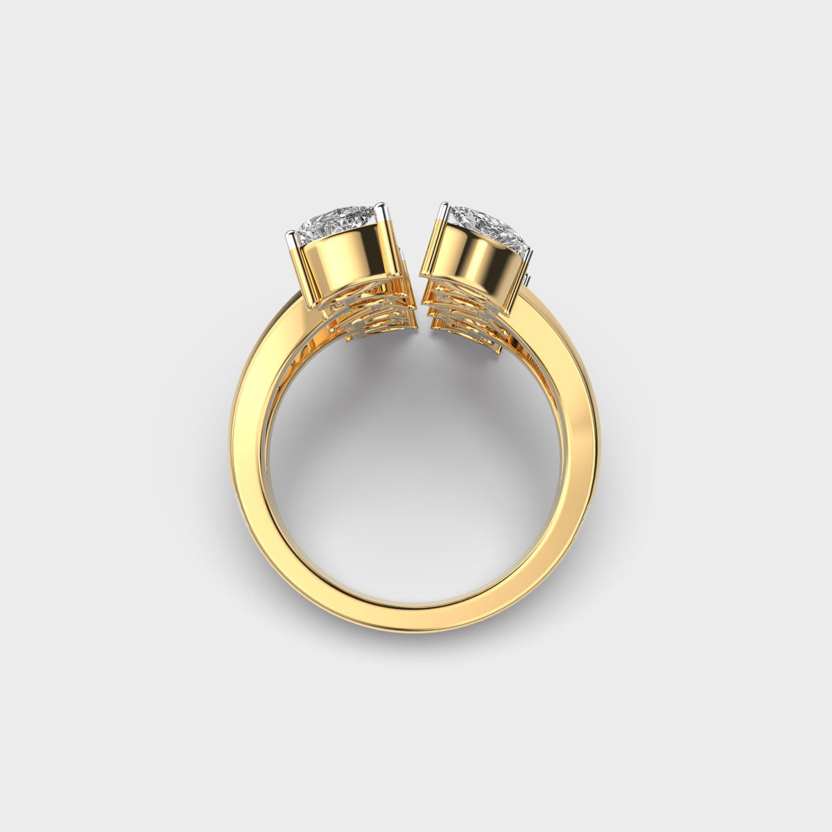 Enticing Shimmer Diamond Gold Ring