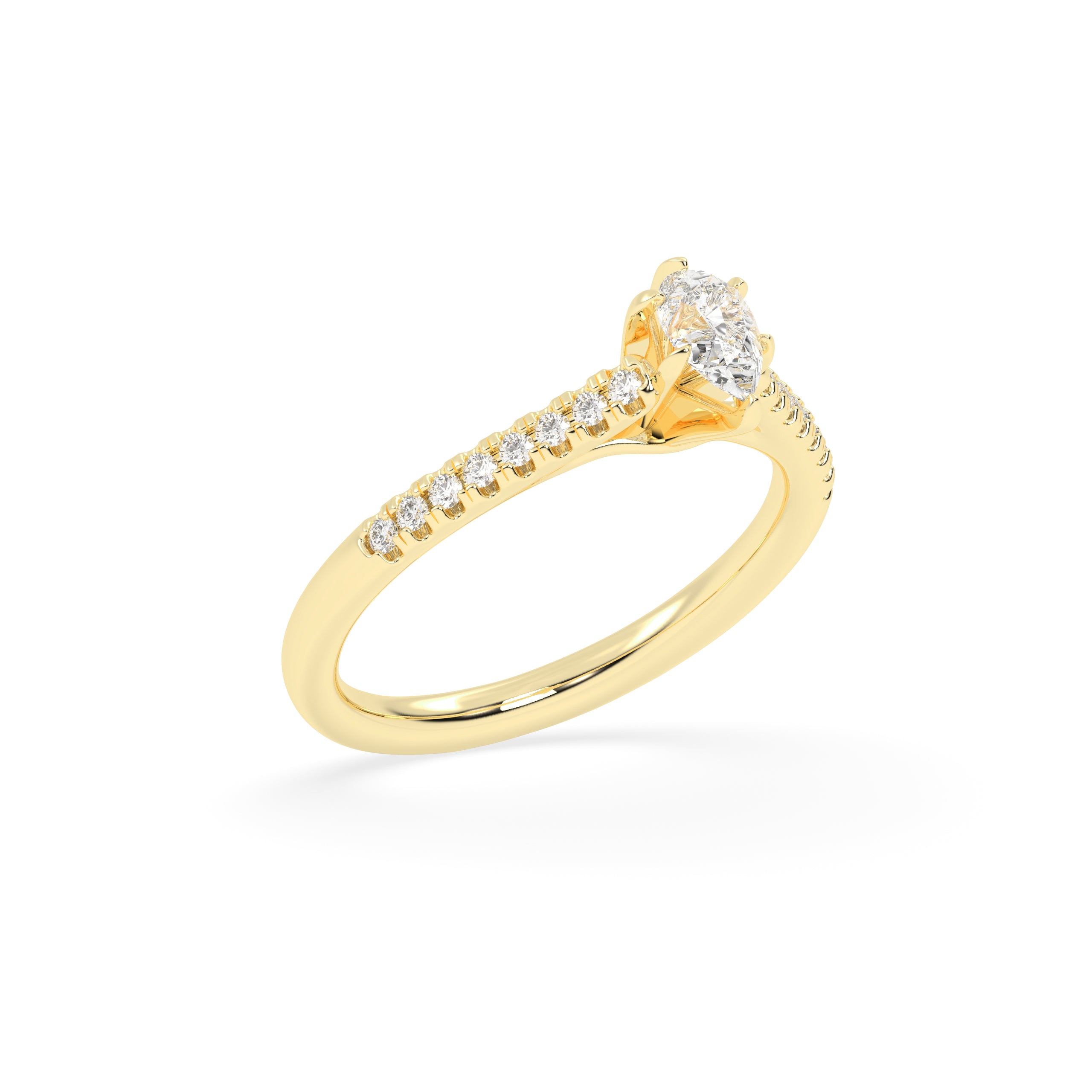 50 Cents Timeless Spark Diamond Gold Ring