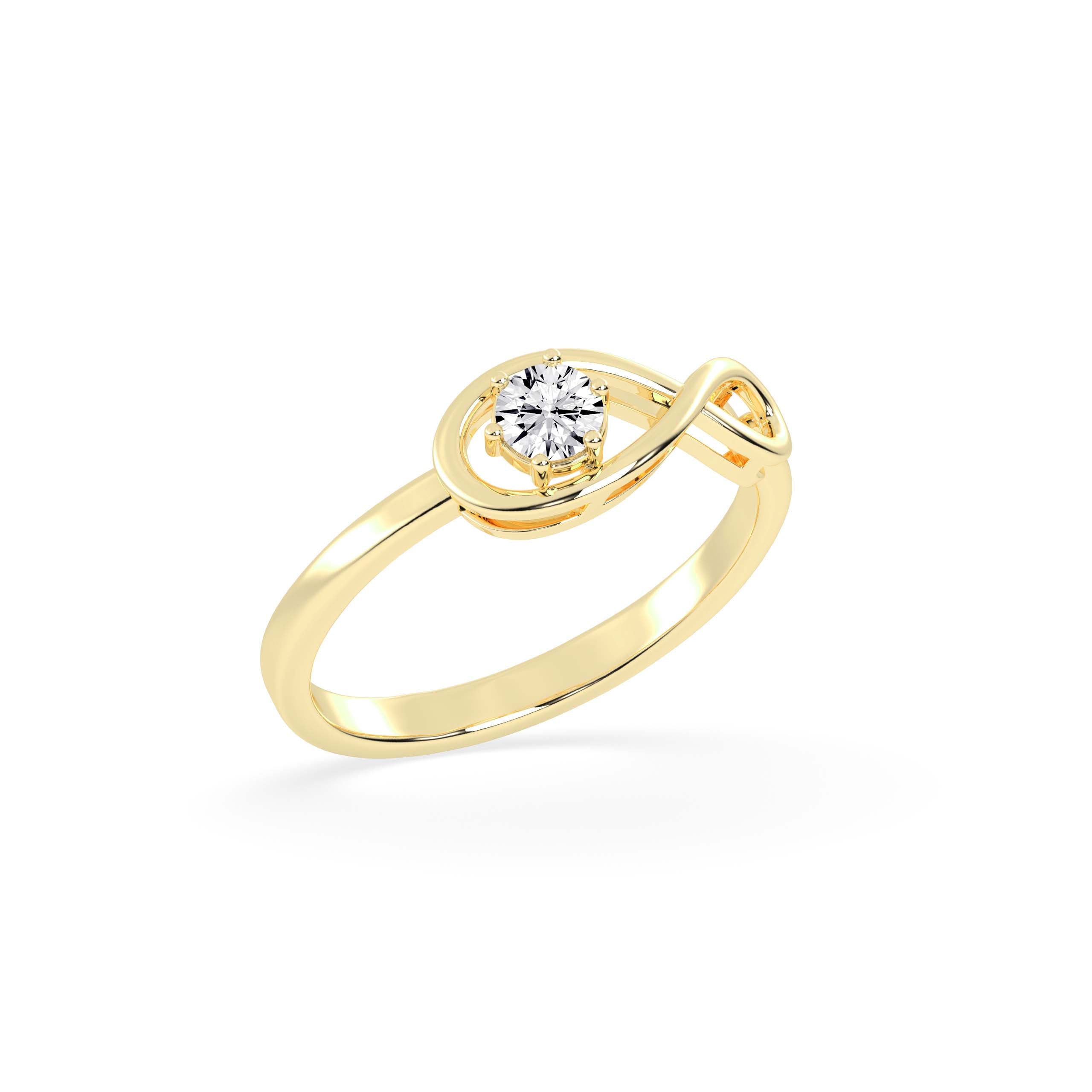 20 Cents Infinity Diamond Gold Ring