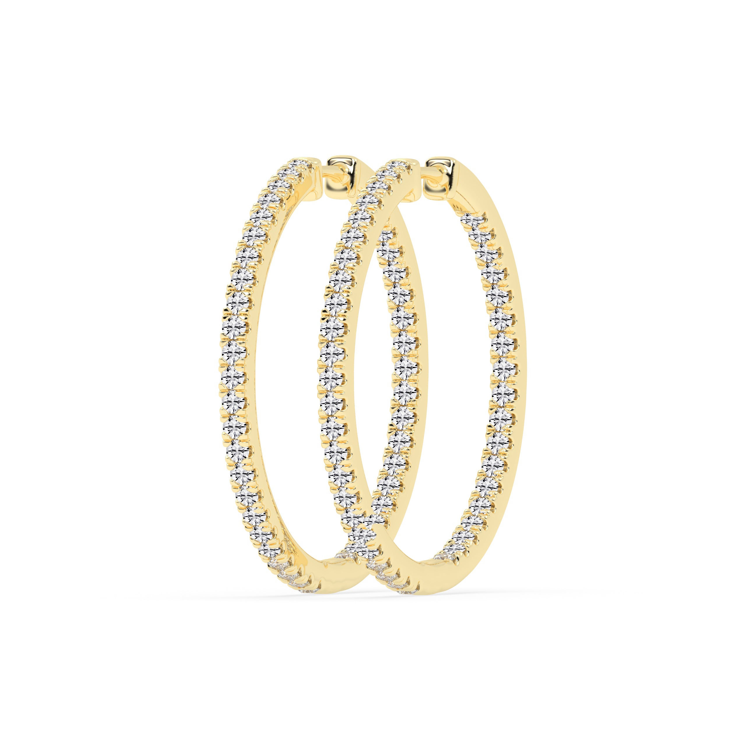 Heritage Diamond Hoop Diamond Earrings