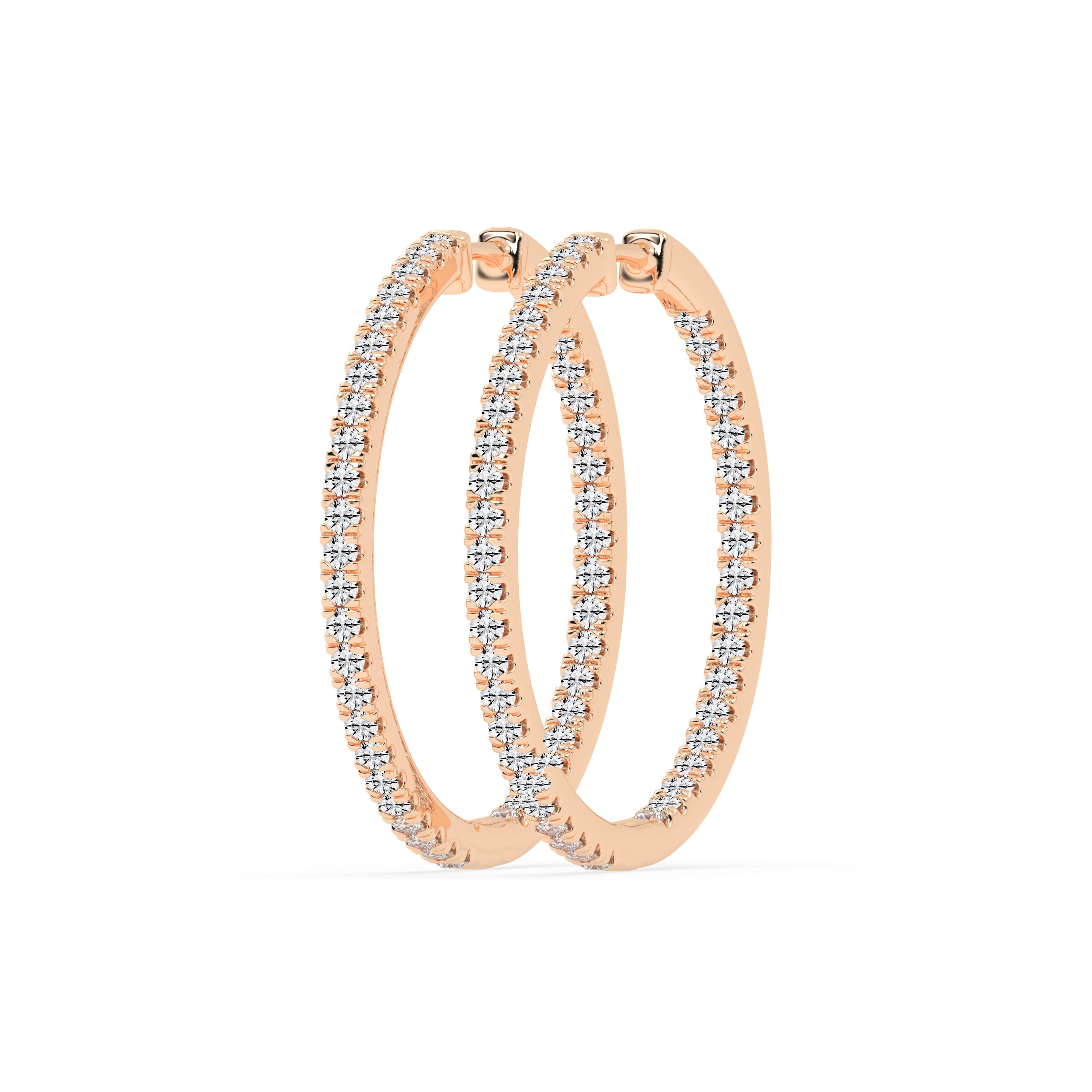 Heritage Diamond Hoop Diamond Earrings