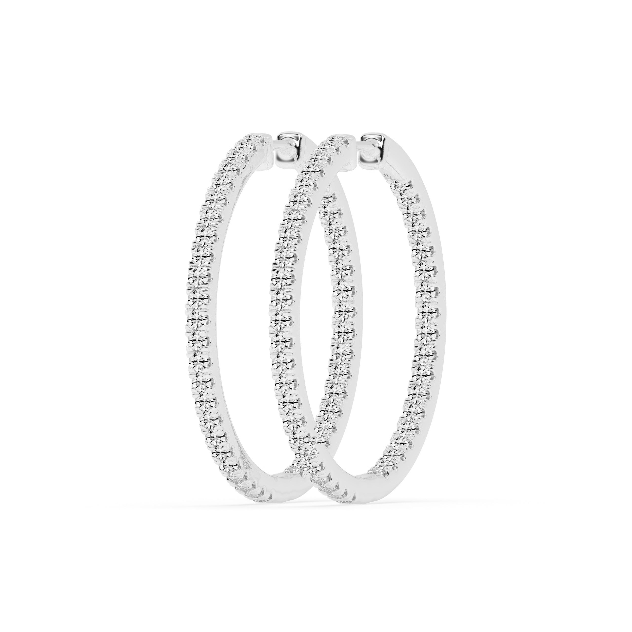 Heritage Diamond Hoop Diamond Earrings