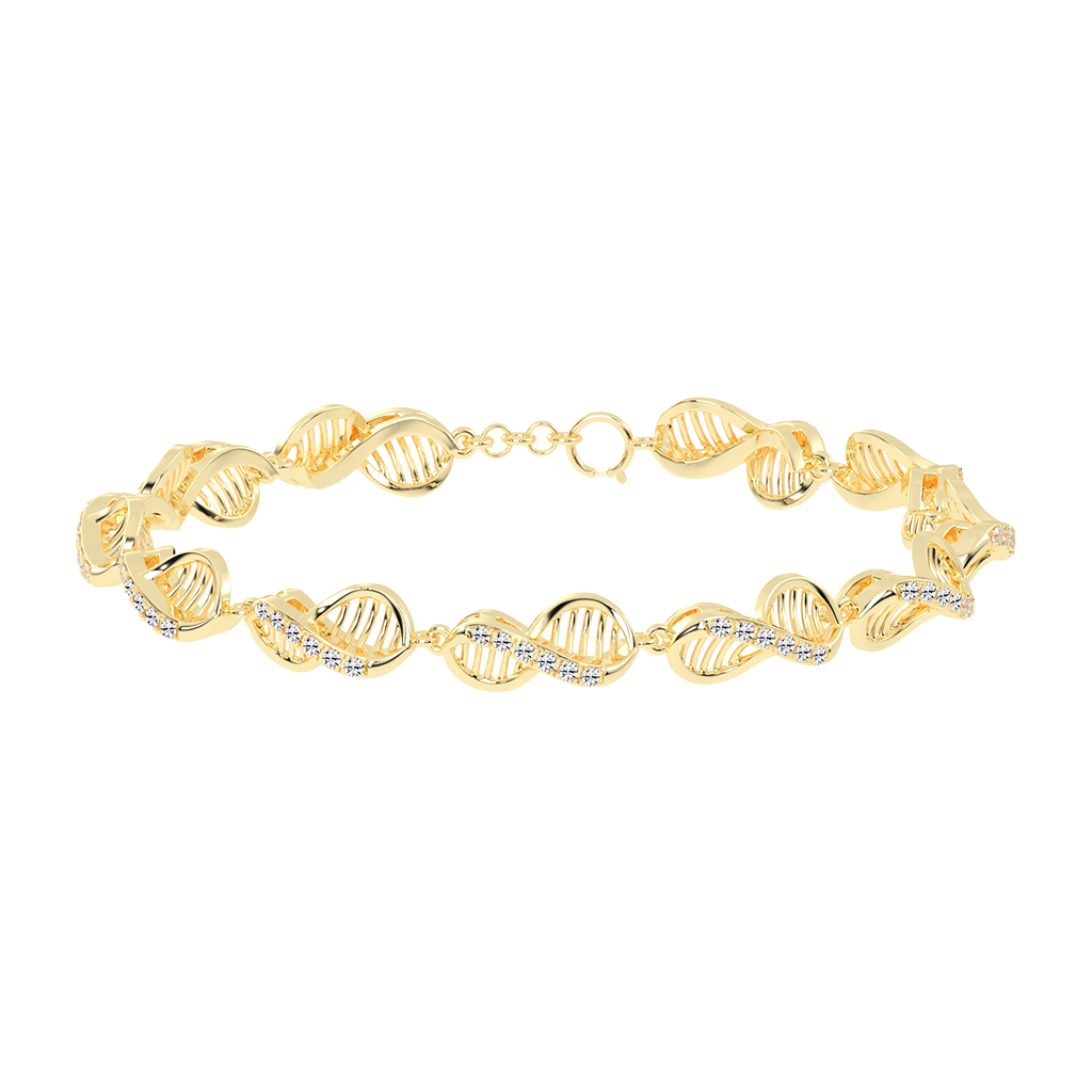 Twinkling Diamonds Gold Bracelet