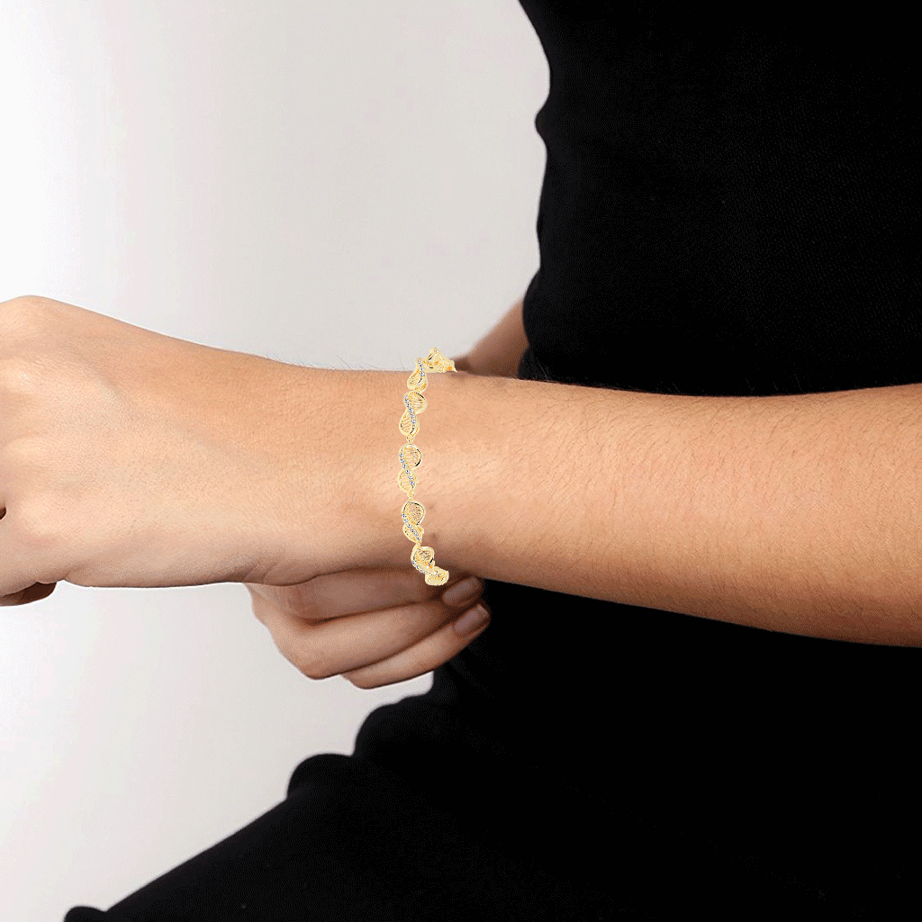 Twinkling Diamonds Gold Bracelet