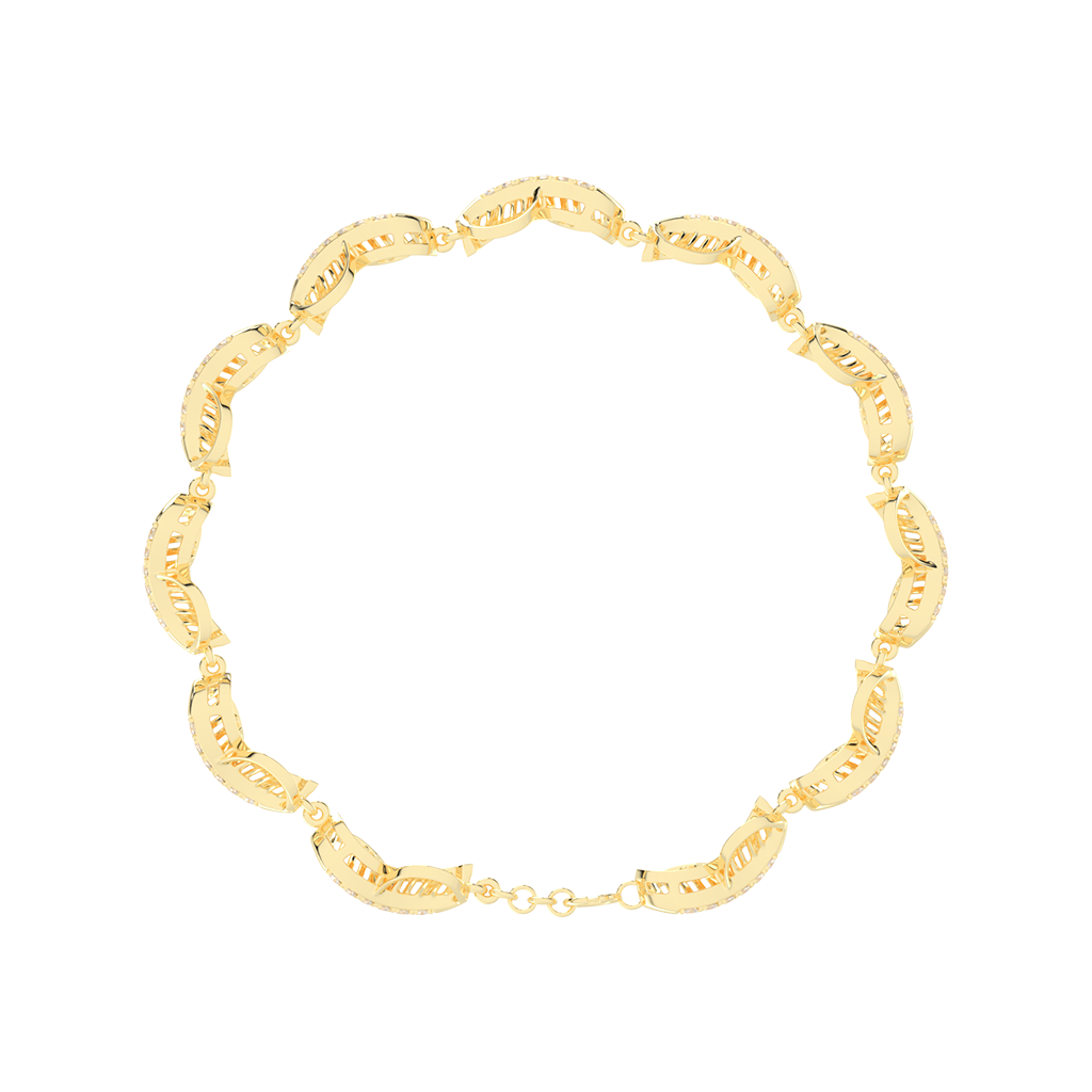 Twinkling Diamonds Gold Bracelet