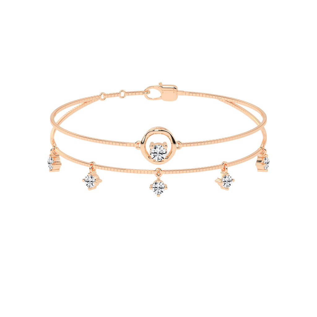 Every Day Round Diamond Gold Bracelet