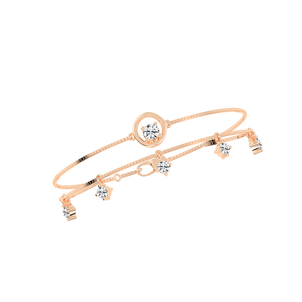 Every Day Round Diamond Gold Bracelet