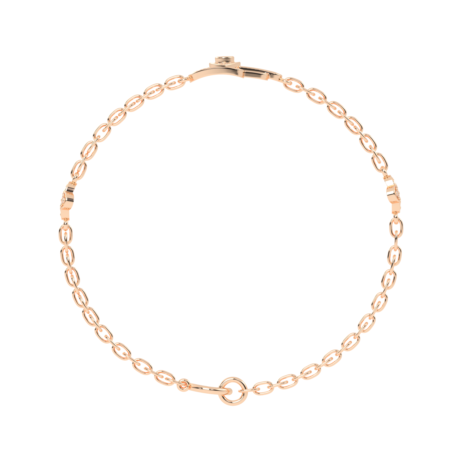 Stylish Diamond Accent Gold Bracelet