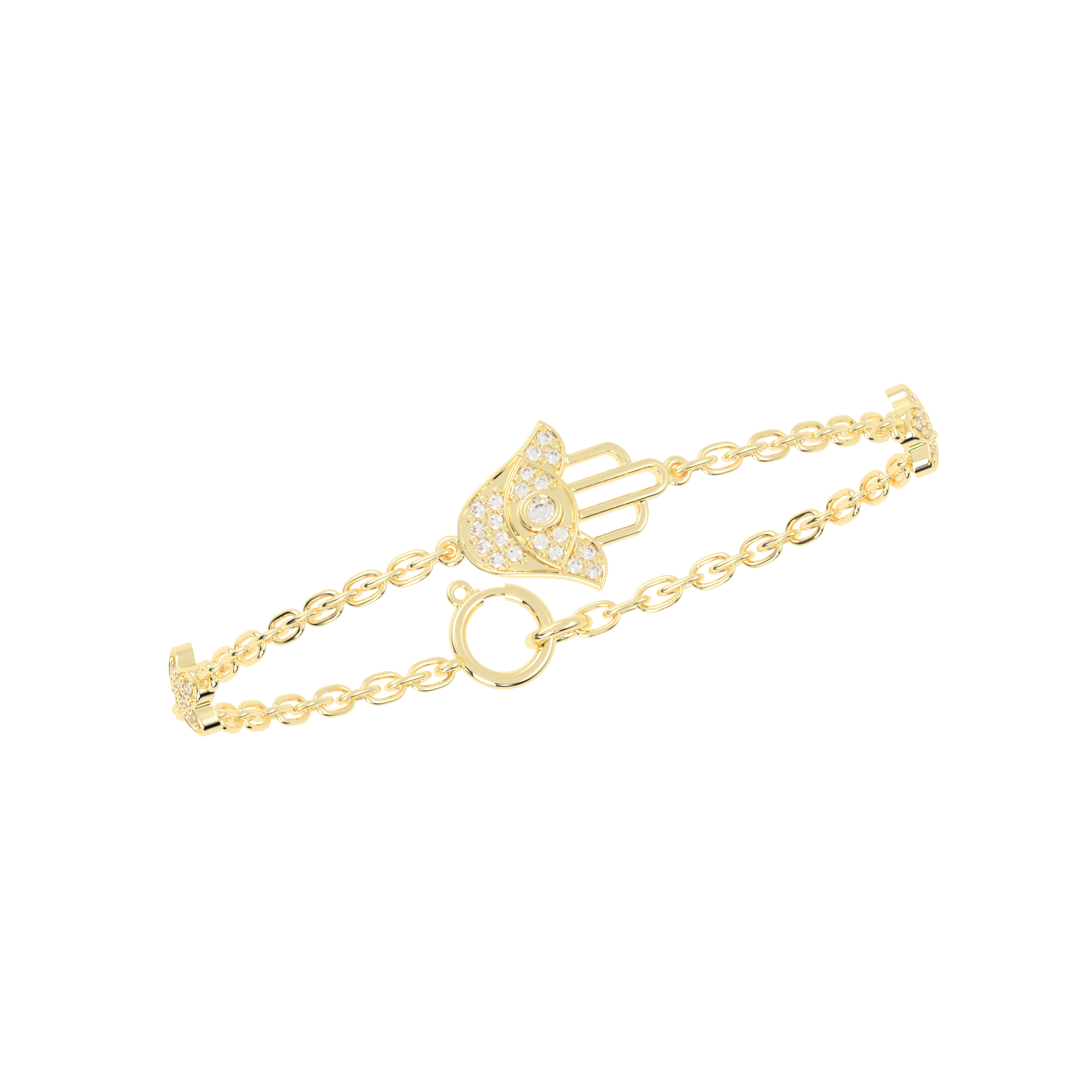 Stylish Diamond Accent Gold Bracelet