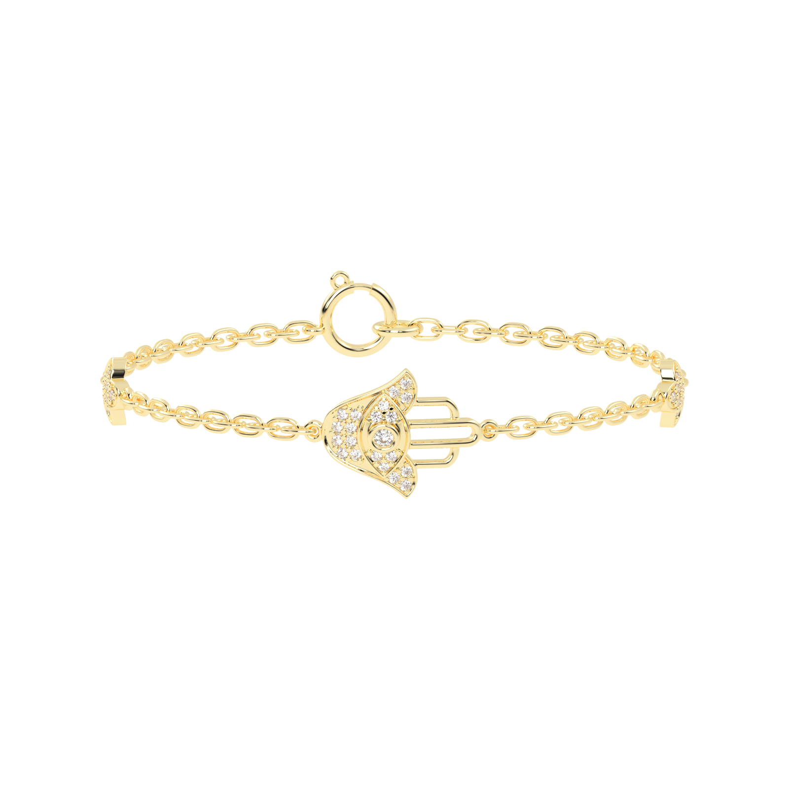 Stylish Diamond Accent Gold Bracelet