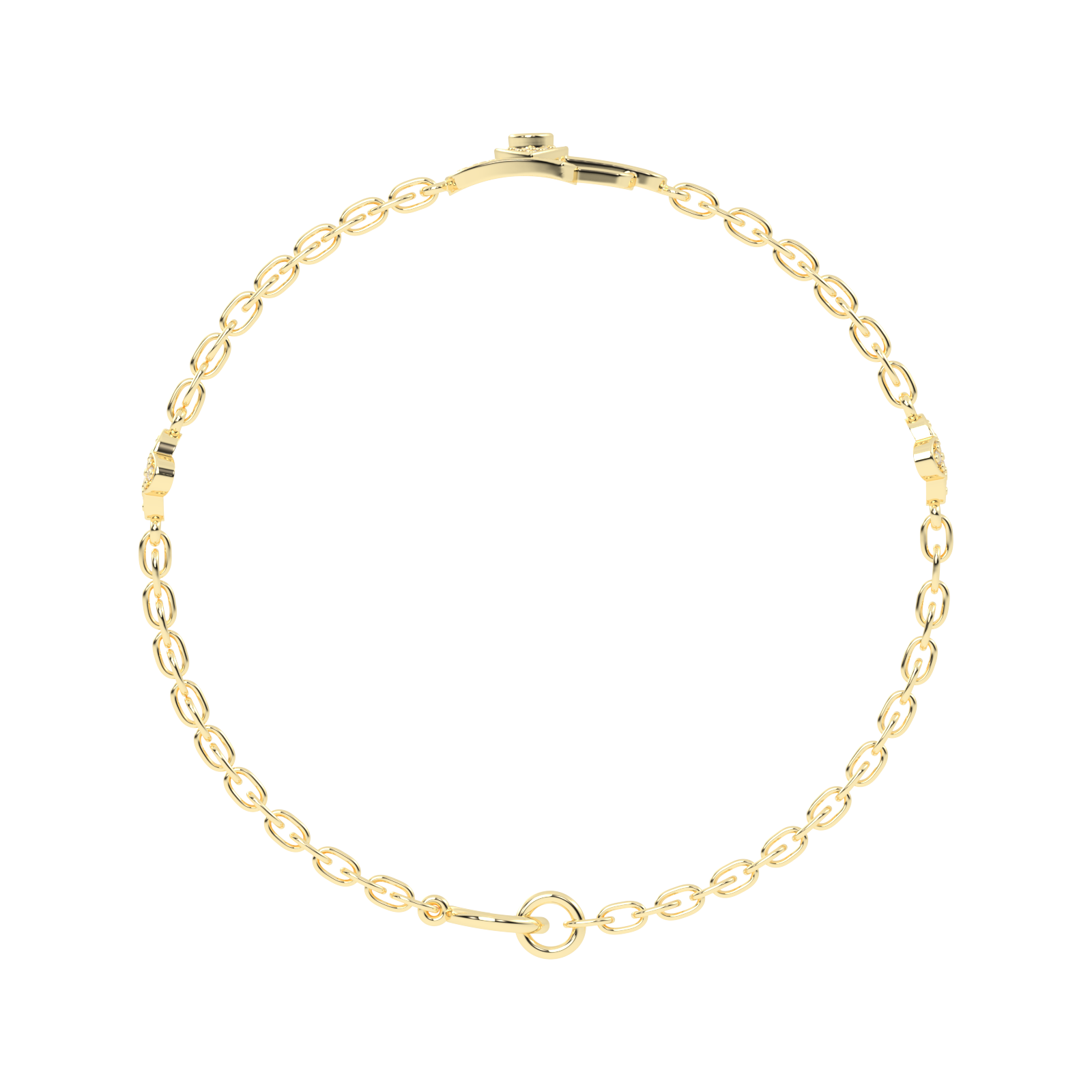 Stylish Diamond Accent Gold Bracelet