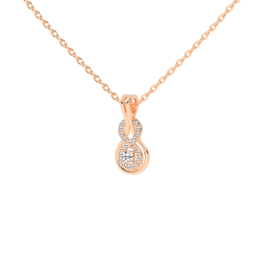 Infinite Diamond Drop Gold Pendant