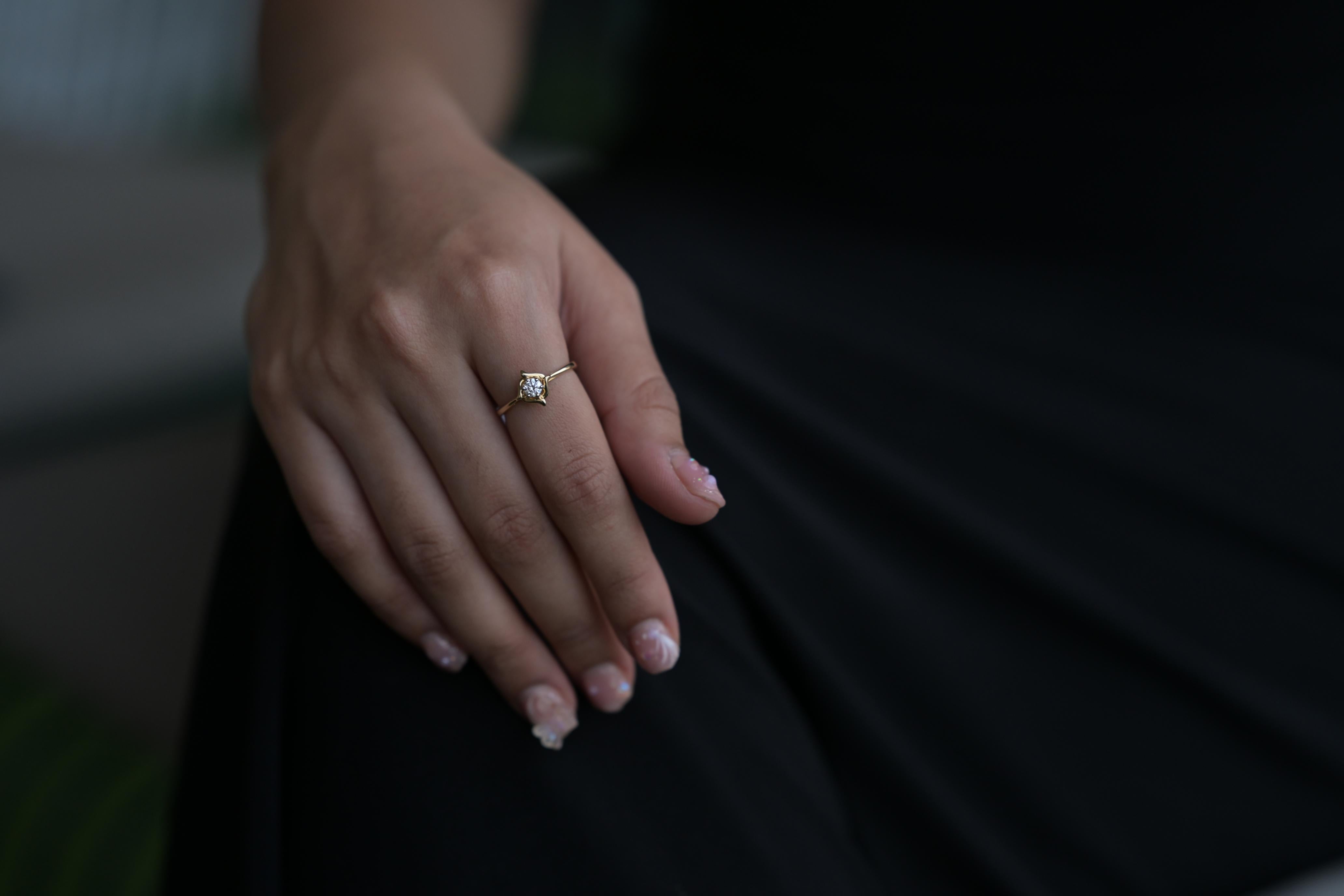 20 Cents Celestial Diamond Gold Ring