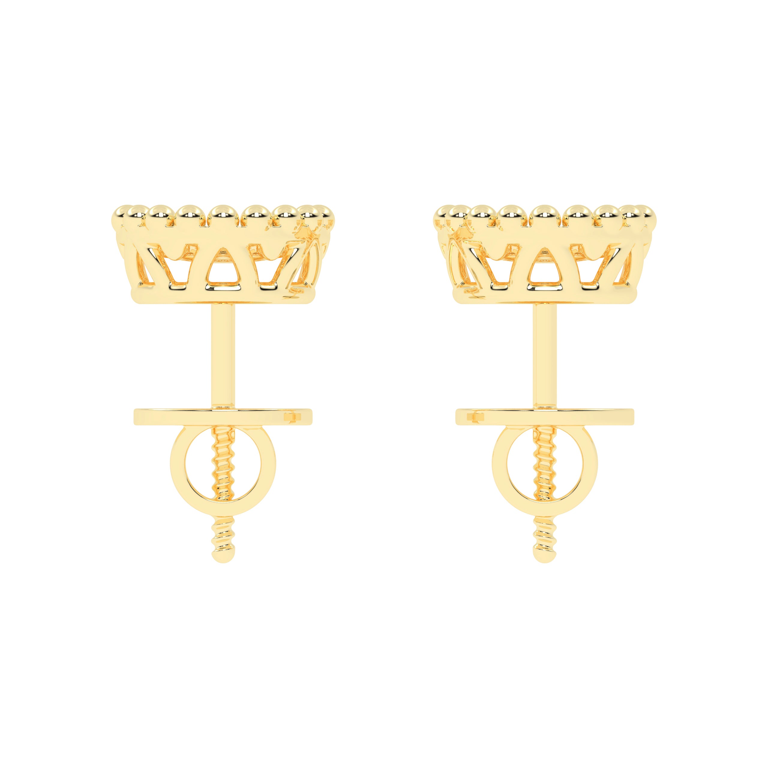 Shimmering gold diamond Gold studs