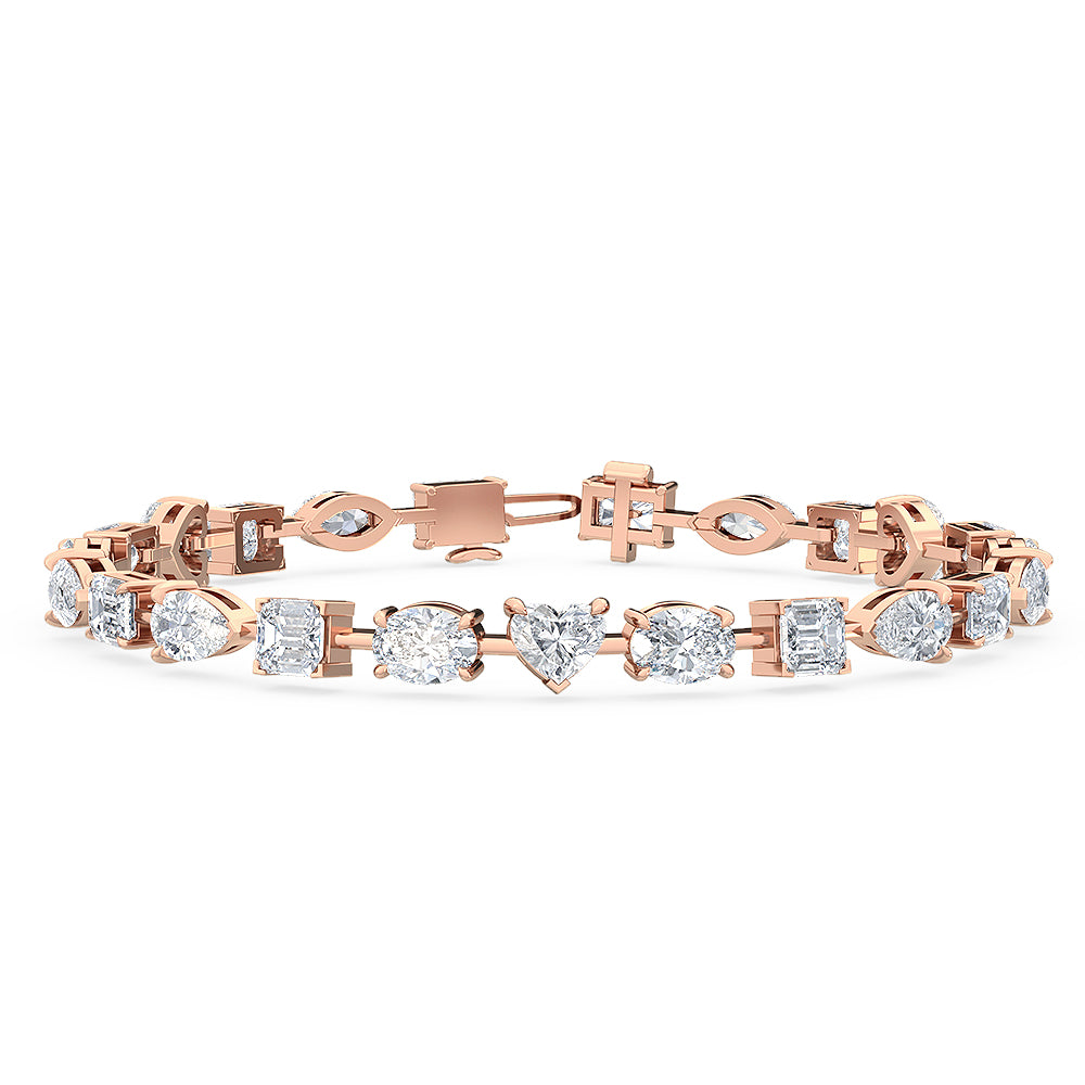 Mixed-Cut Diamond Gold Bracelet