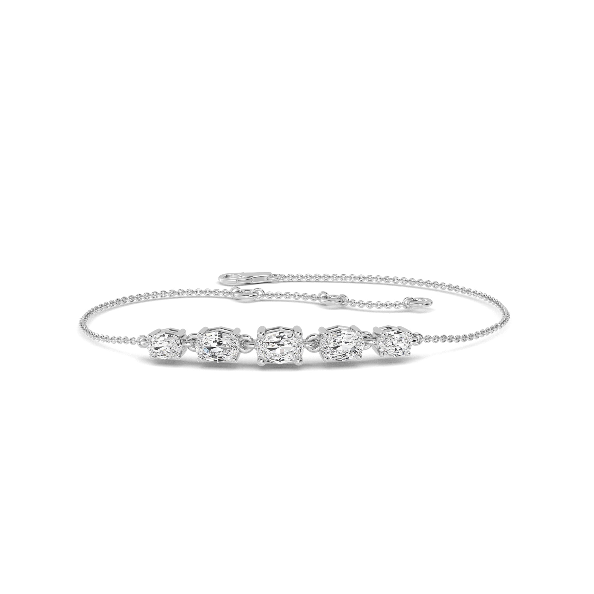 Dazzling Oval Diamond Gold Bracelet