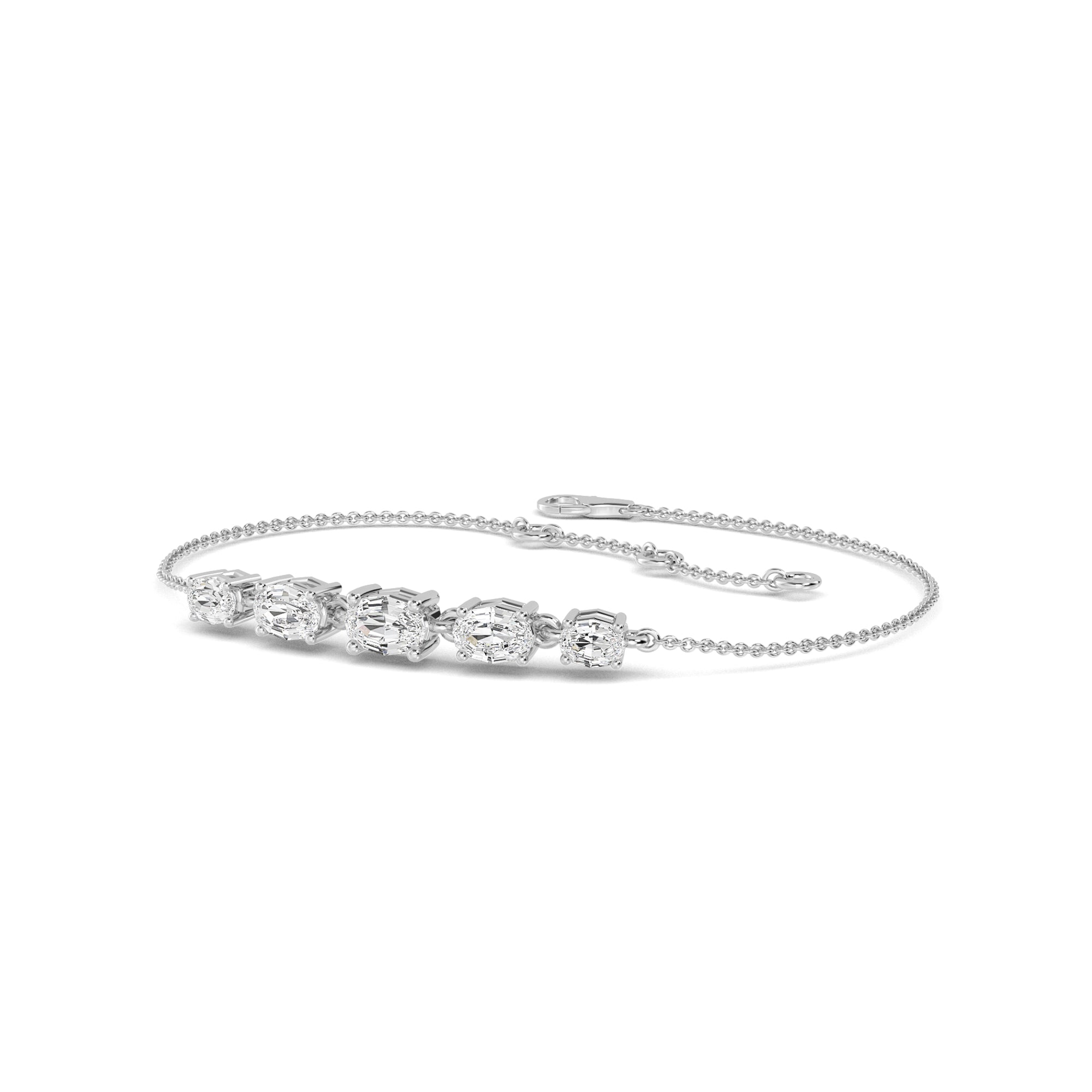 Dazzling Oval Diamond Gold Bracelet