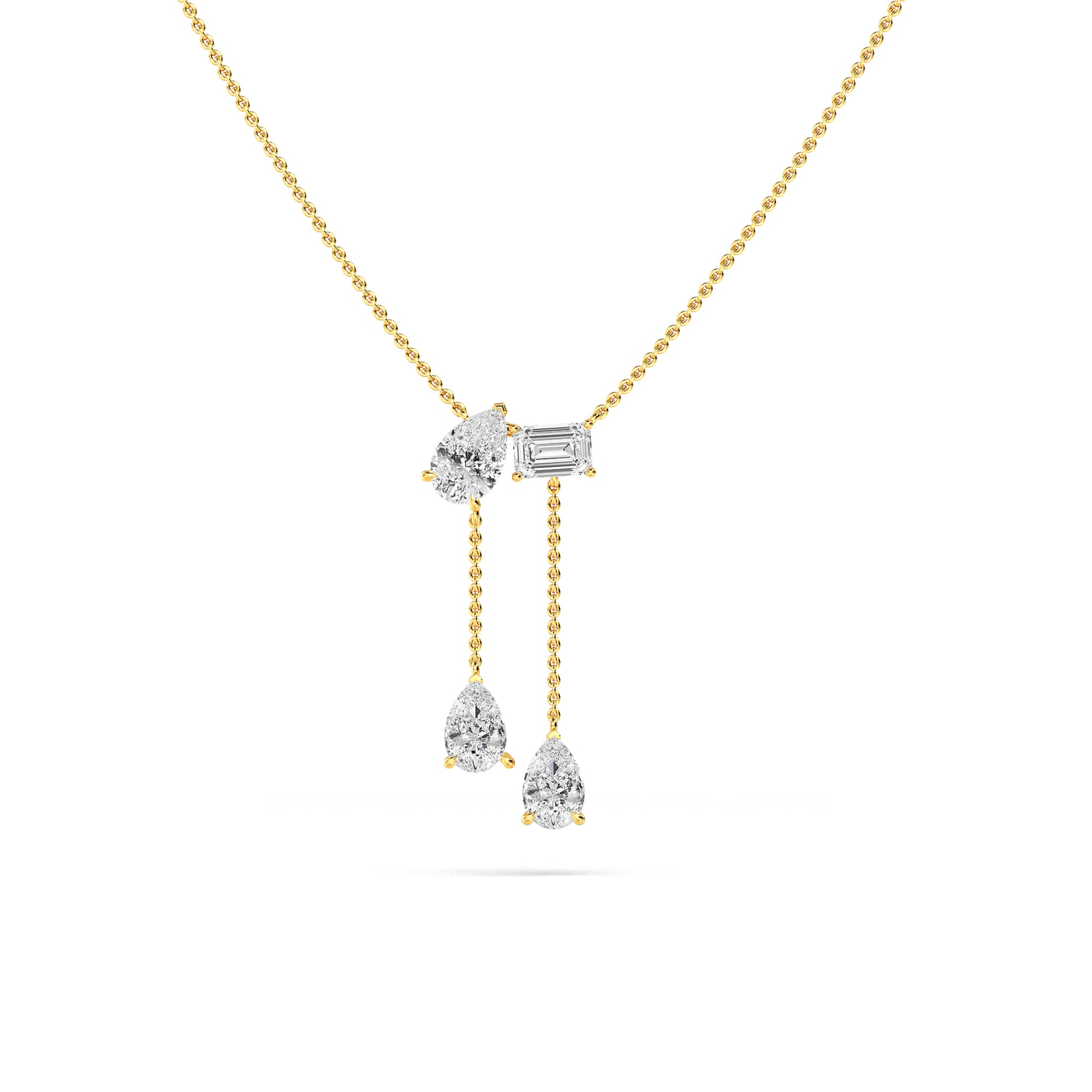 Multi-Drop Diamond Gold Pendant