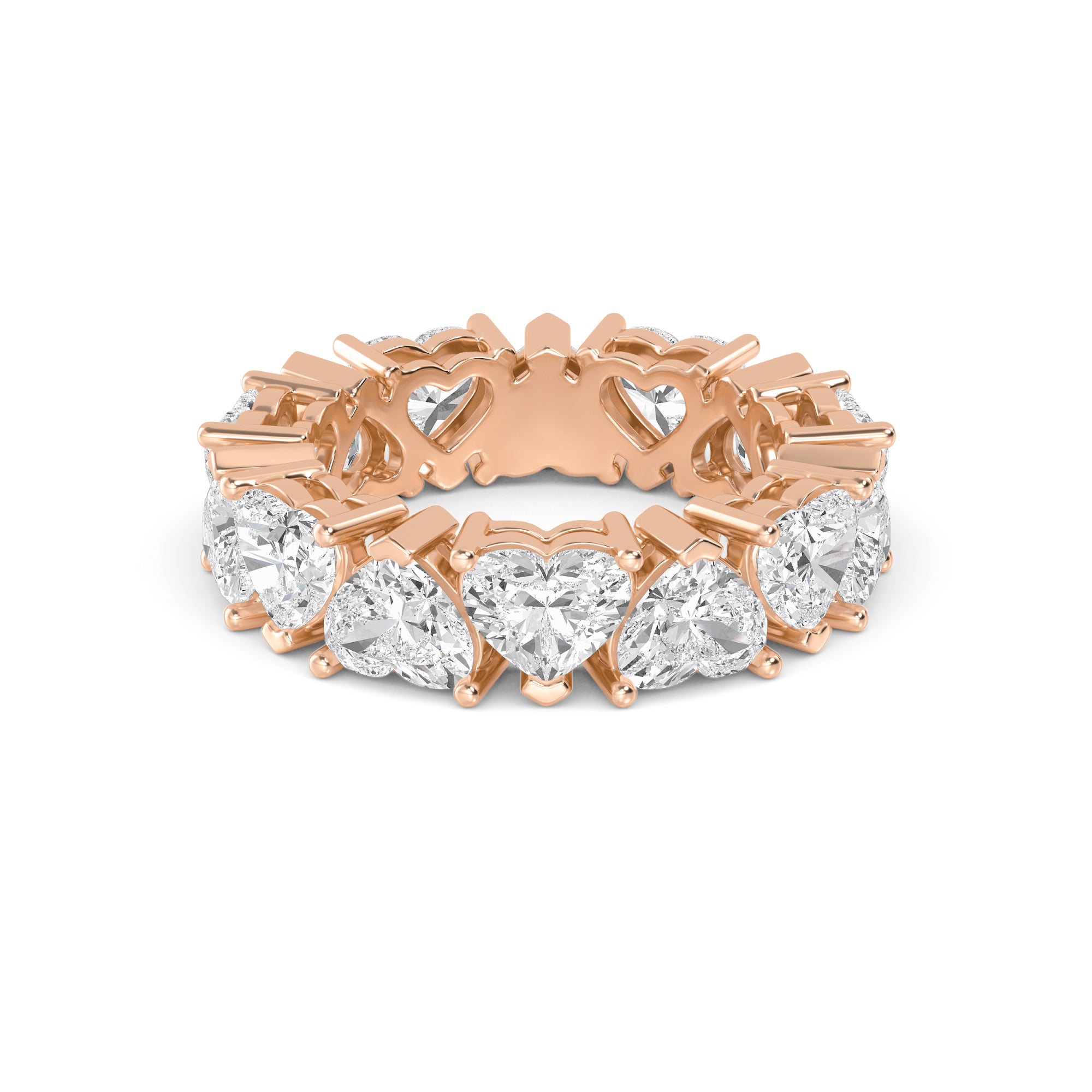 Heart-Shaped Diamond Gold Ring