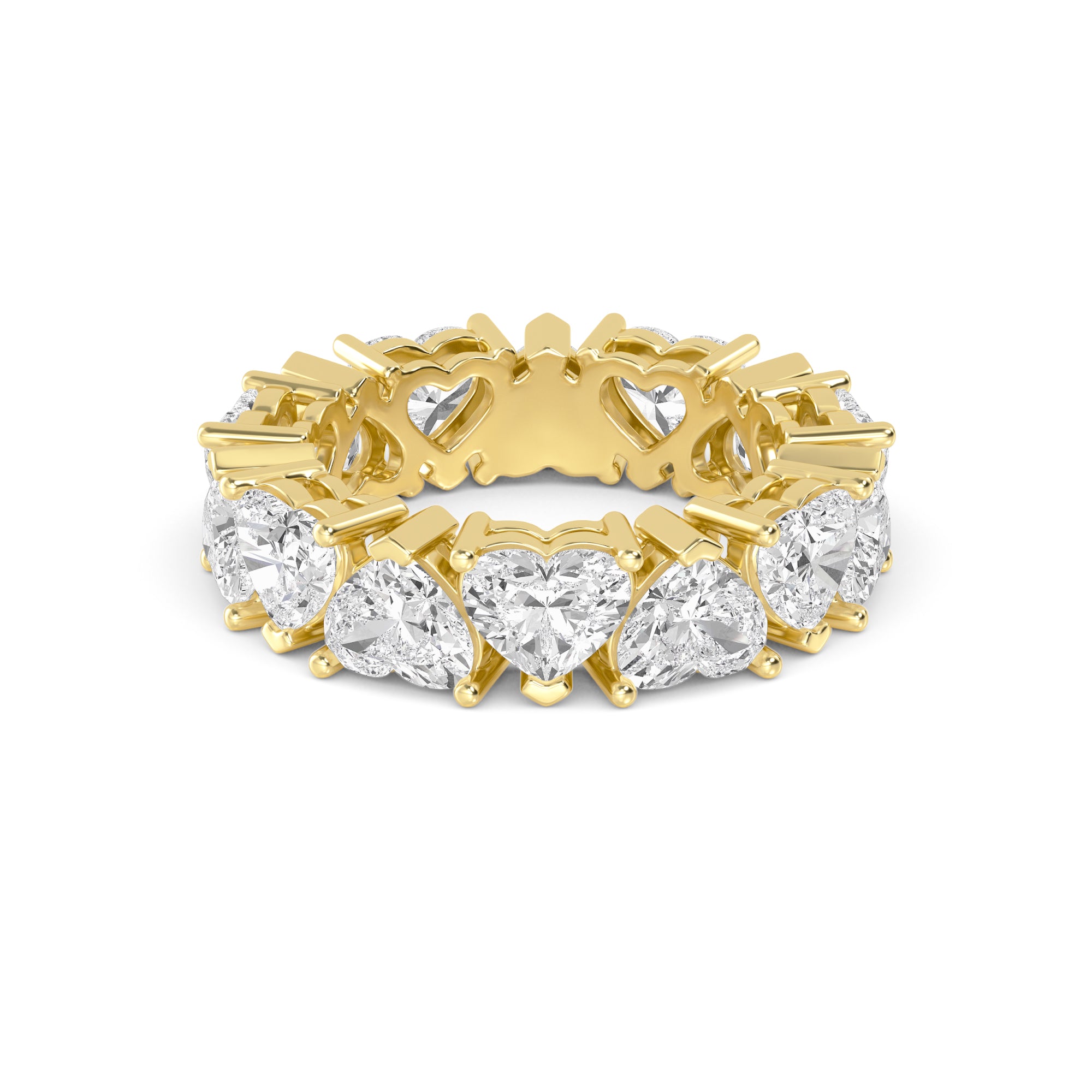 Heart-Shaped Diamond Gold Ring