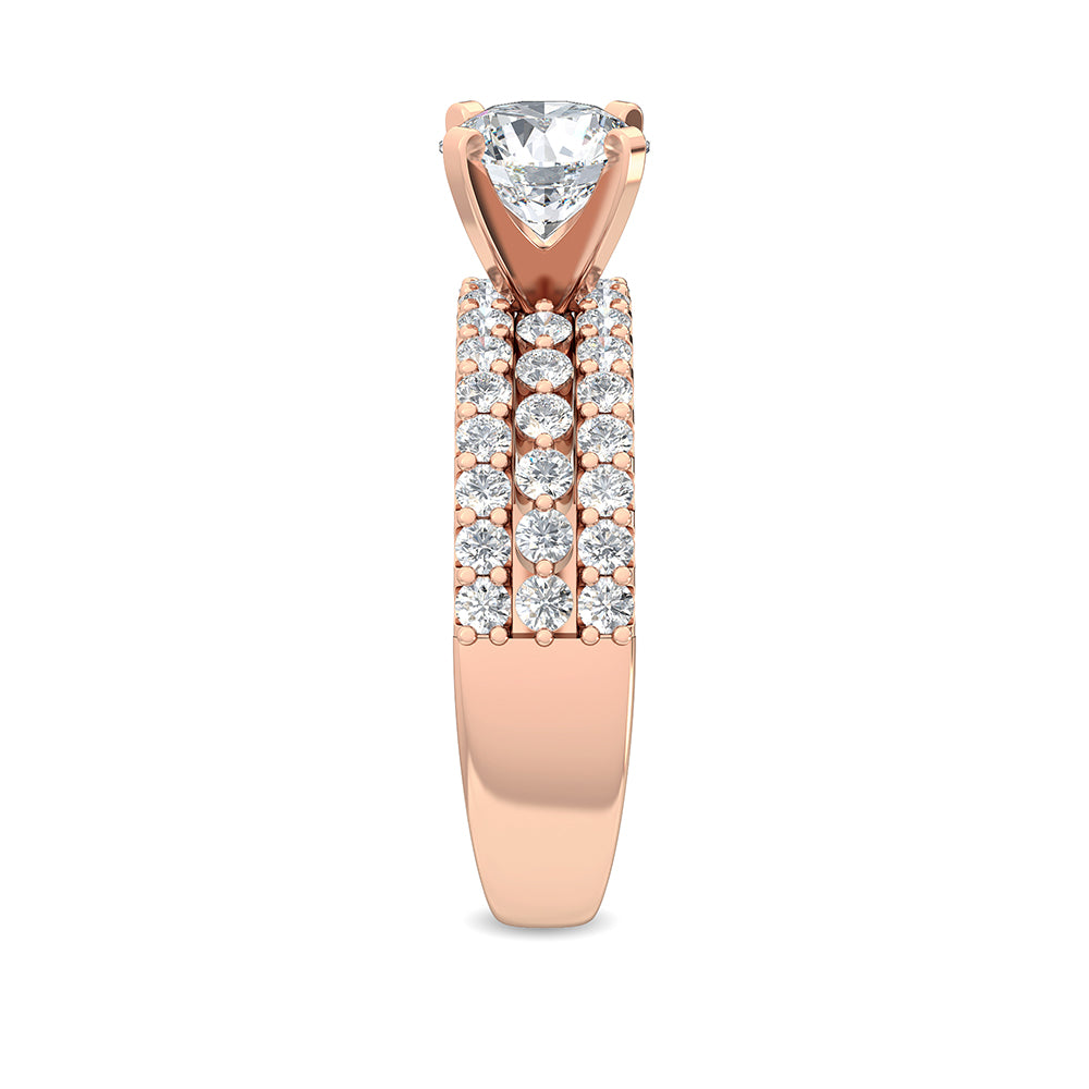 Elegant Gold Double Band Diamond Gold Ring