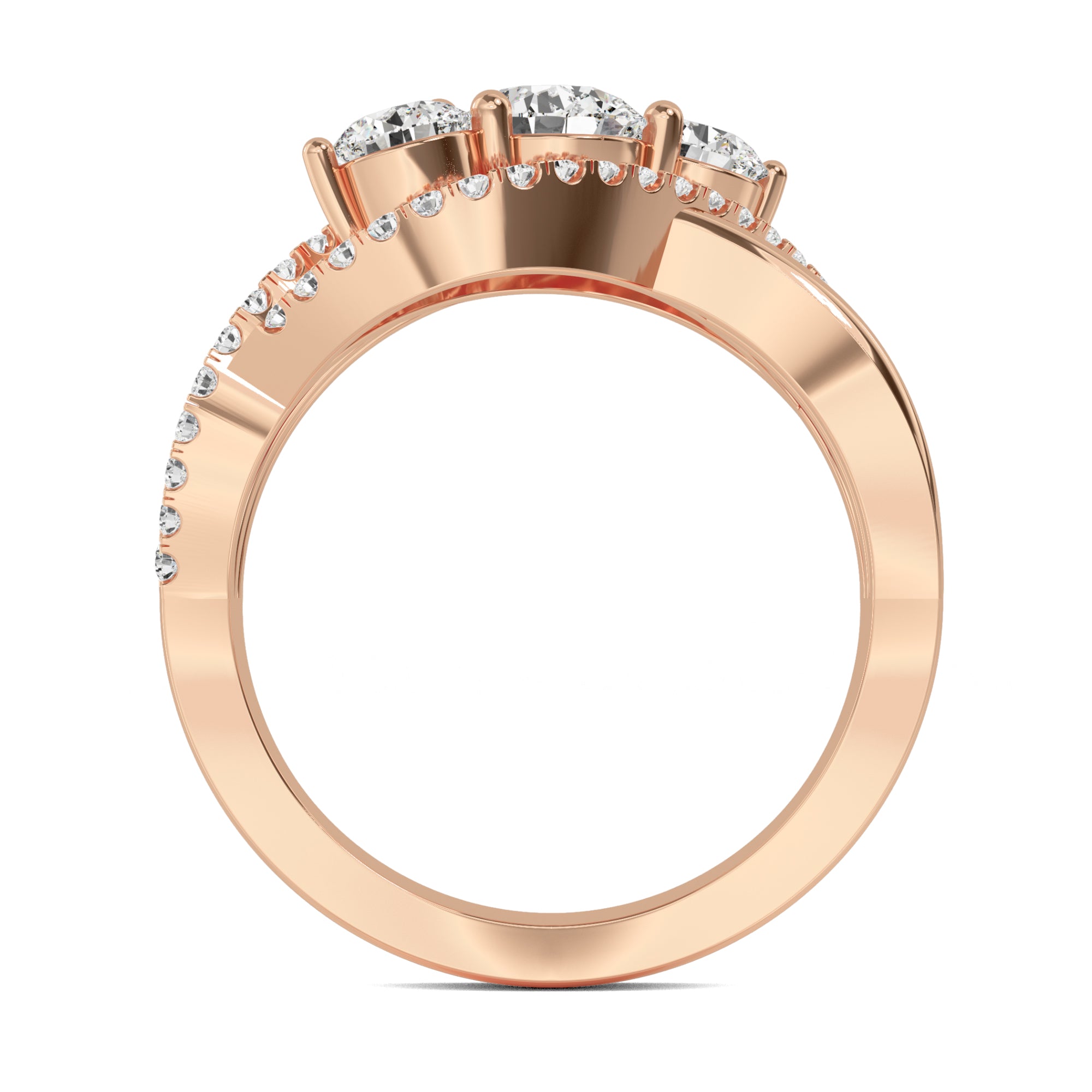 3-Stone Diamond Gold Ring