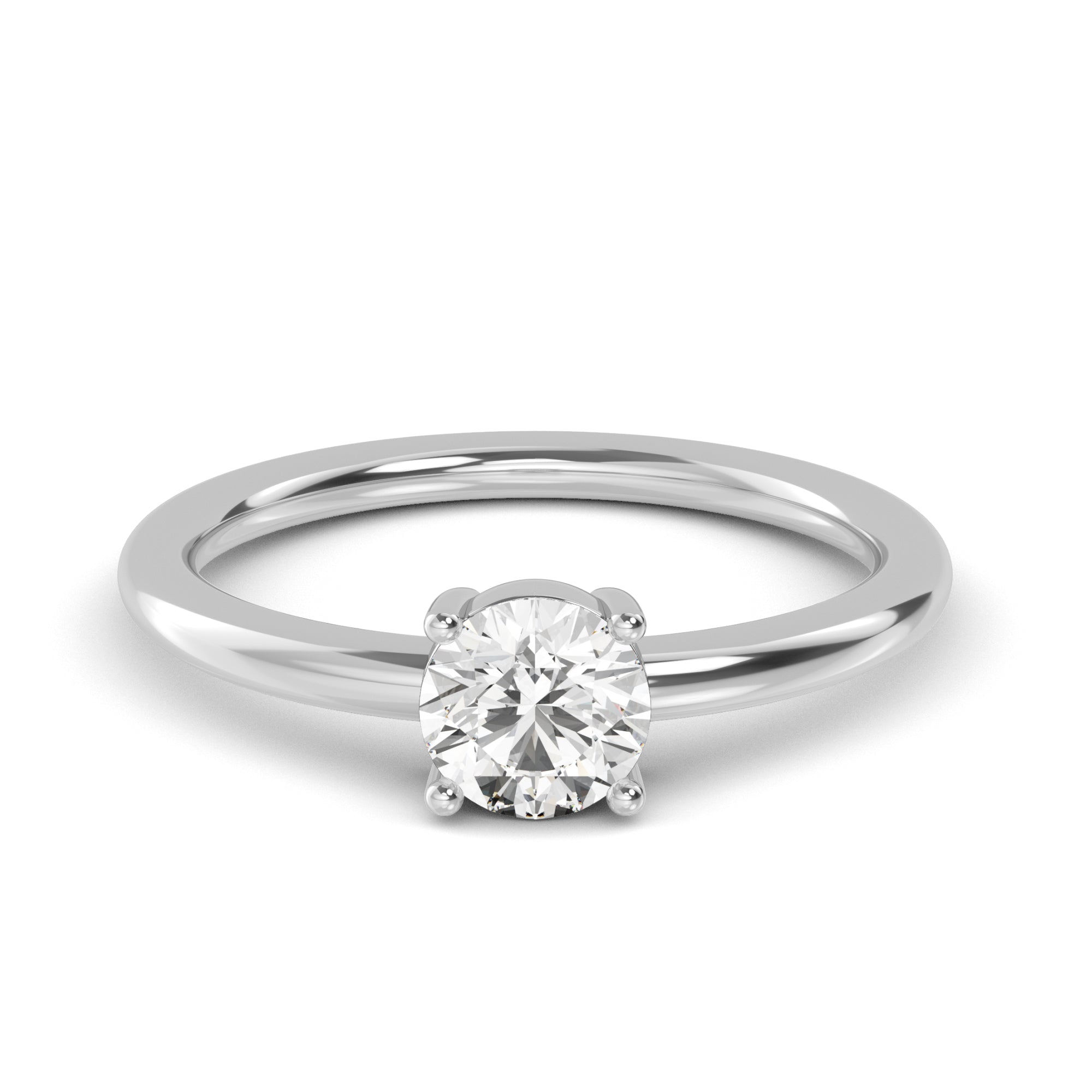 50 Cent Round Diamond Ring