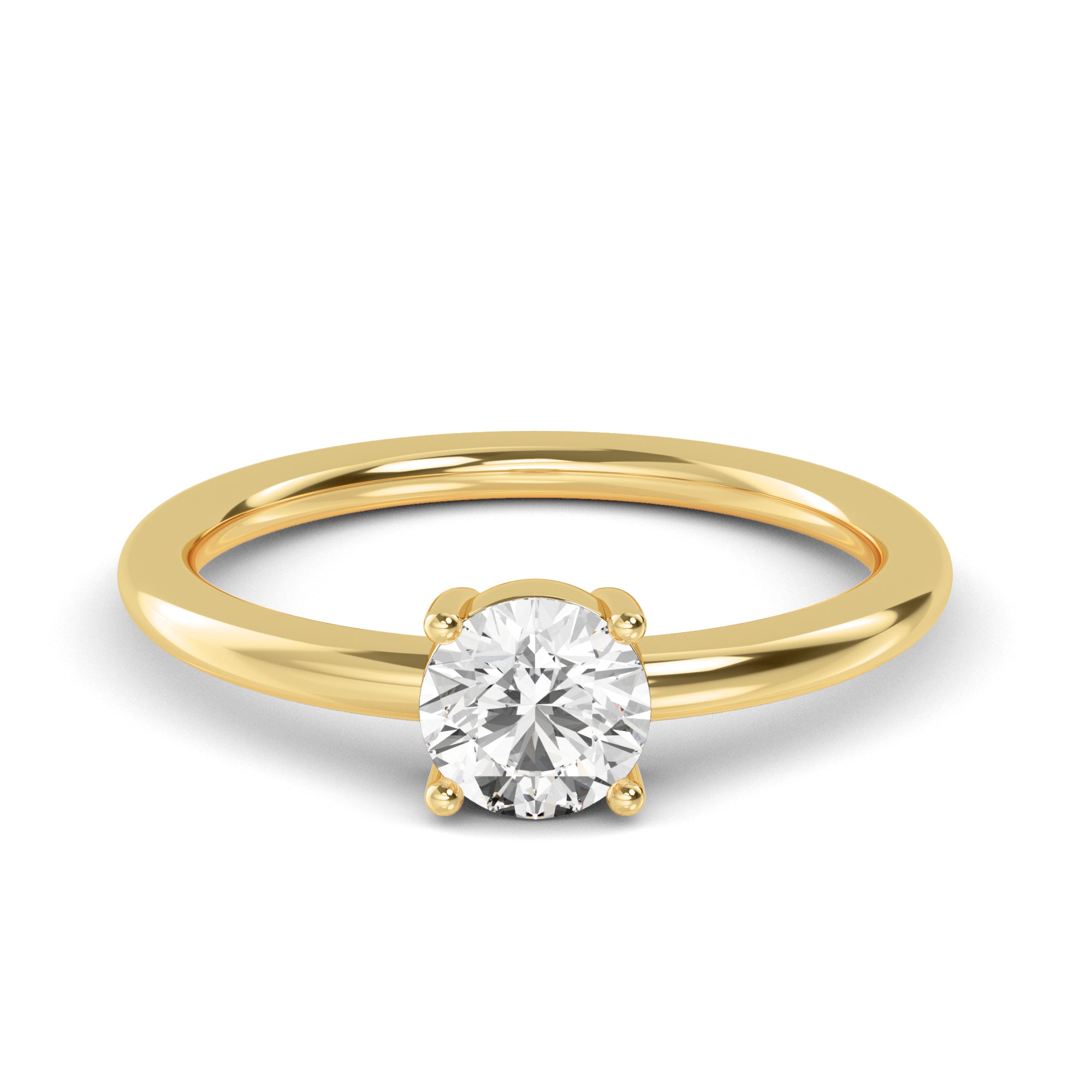 50 Cent Round Diamond Ring