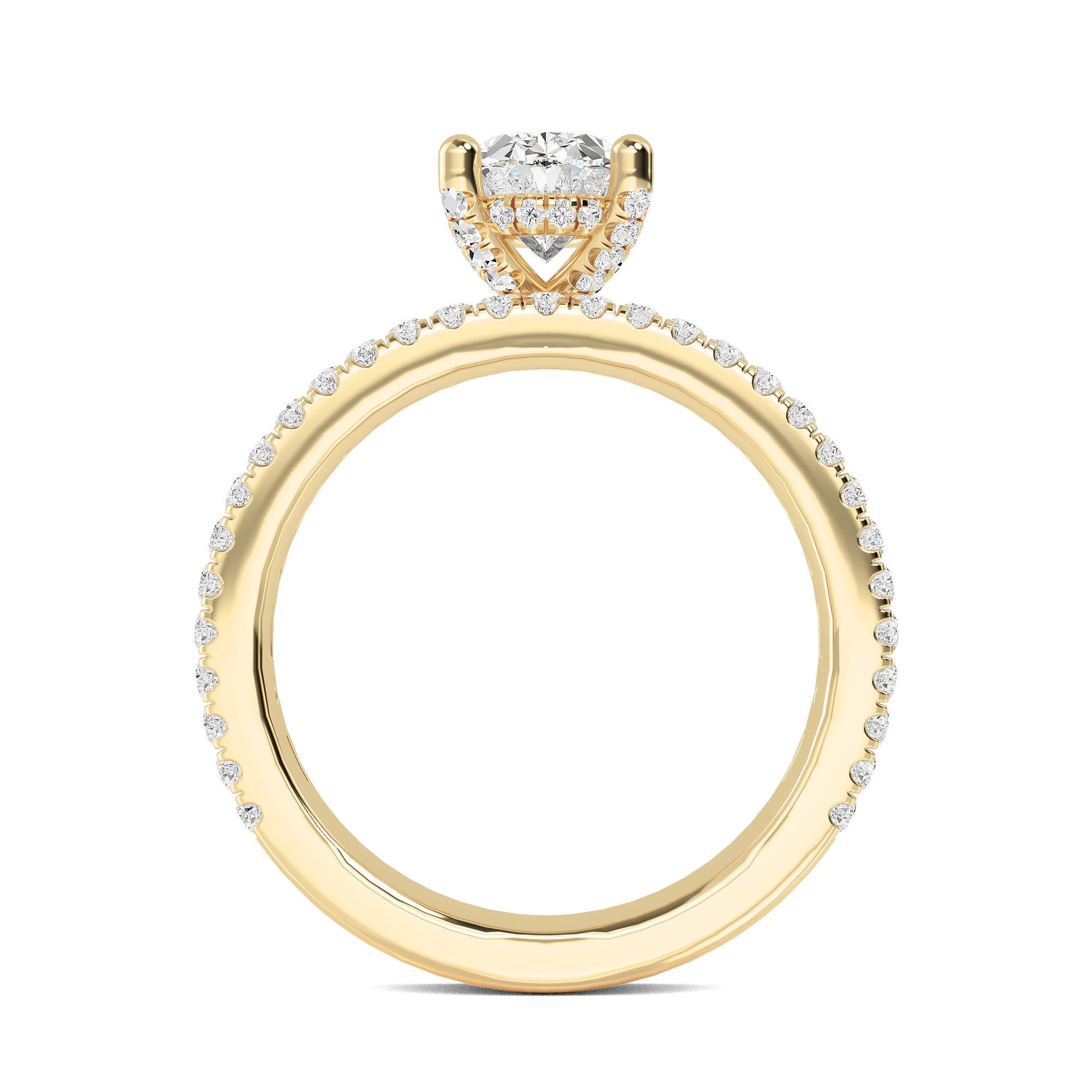 Stunning Oval-Cut Diamond Gold Ring