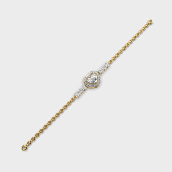 Hearty Delight Diamond Gold Bracelet