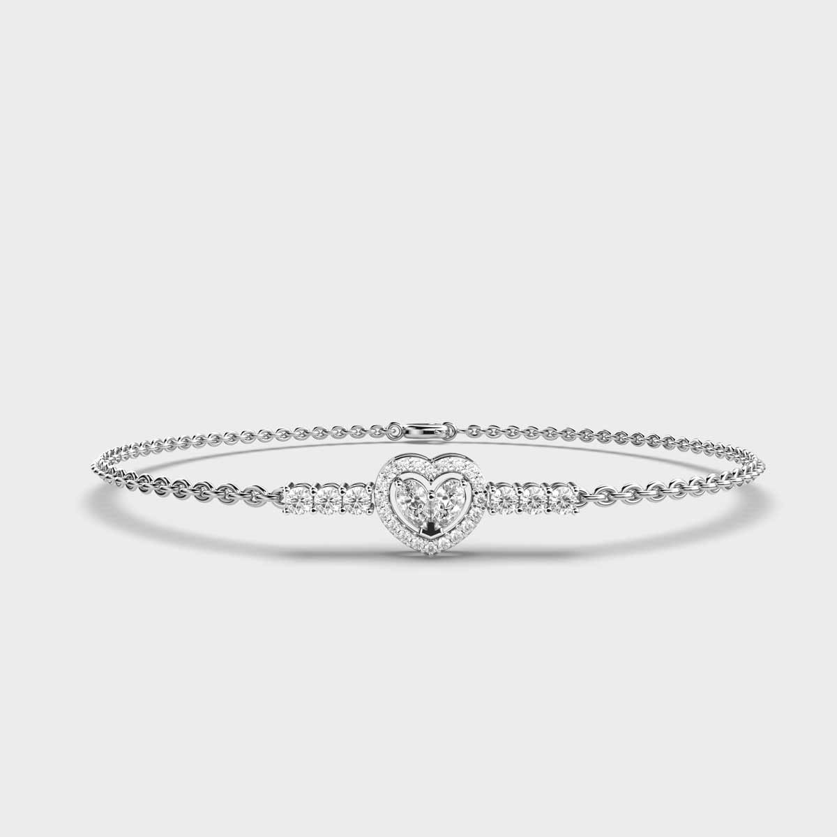 Hearty Delight Diamond Gold Bracelet