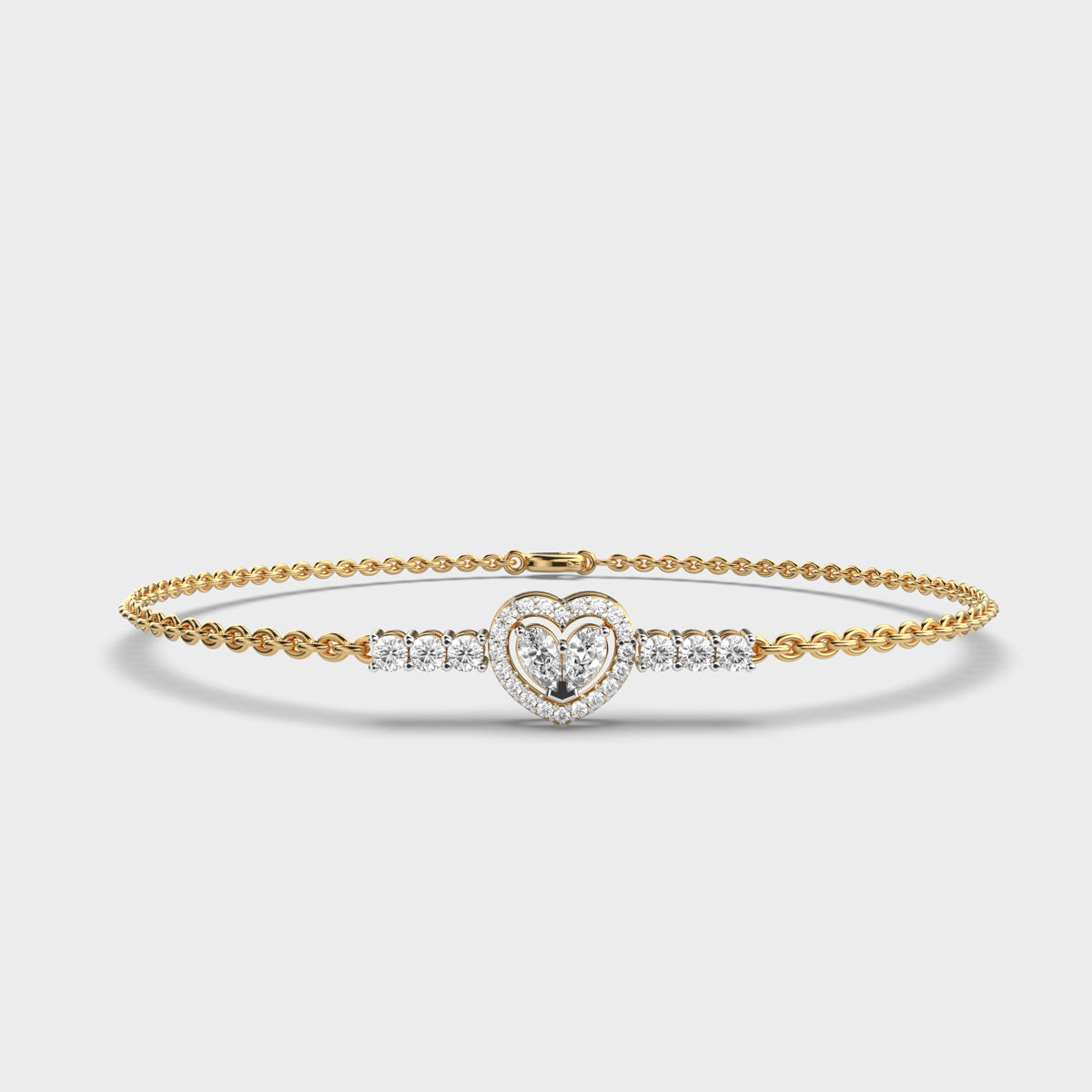 Hearty Delight Diamond Gold Bracelet