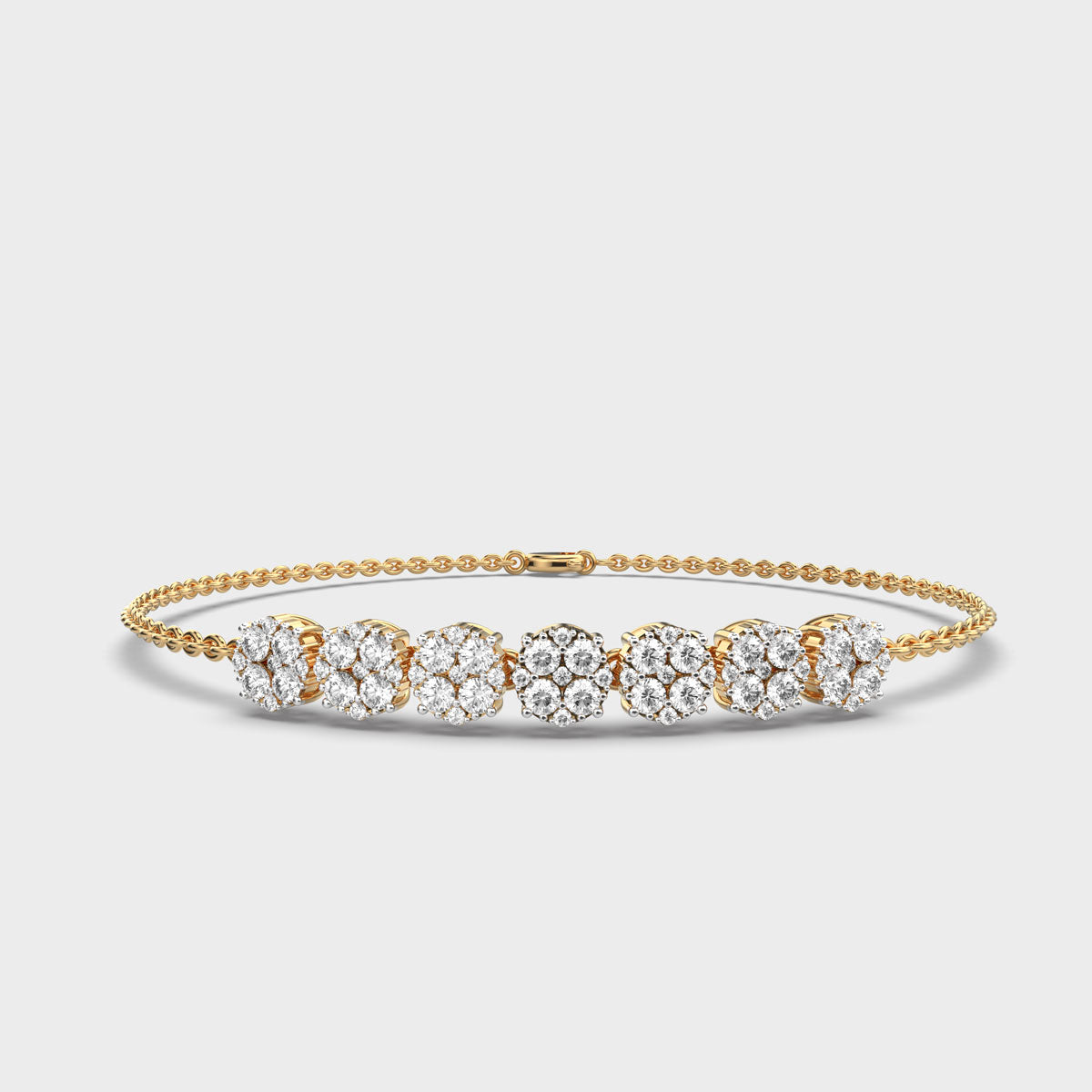 Quad Squad Diamond Gold Bracelet