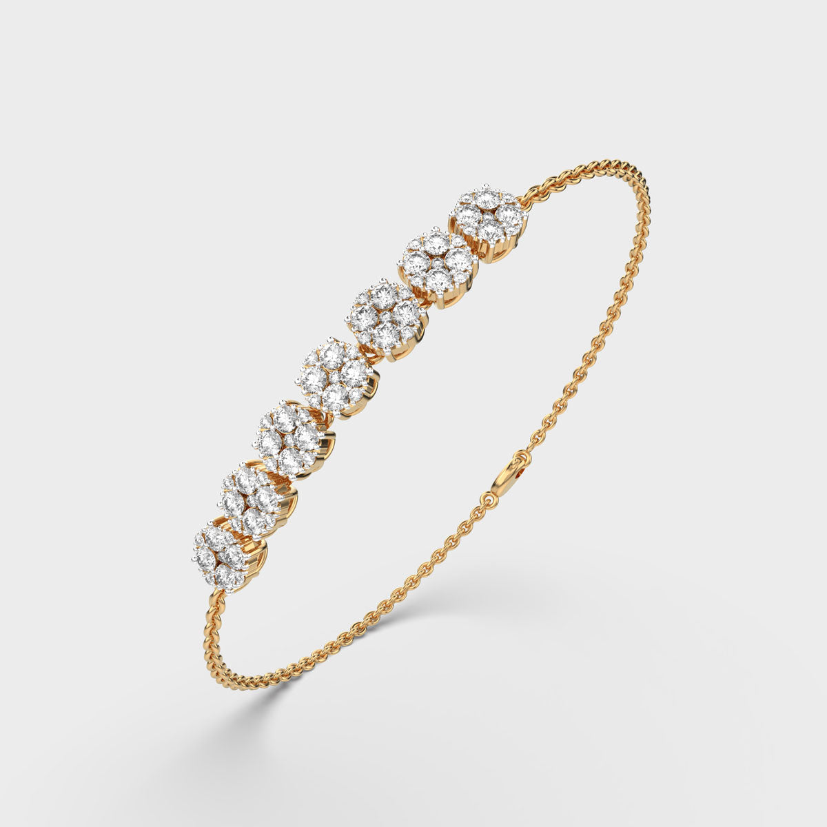 Quad Squad Diamond Gold Bracelet