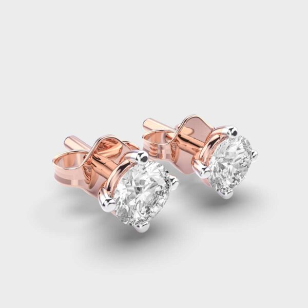 50 Cent Classic Solitaire Gold Studs