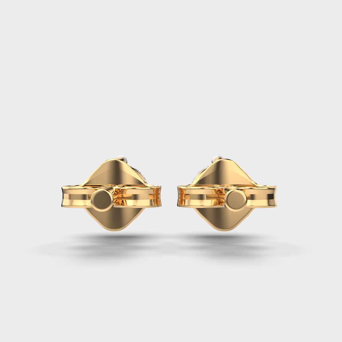 50 Cent Classic Solitaire Gold Studs