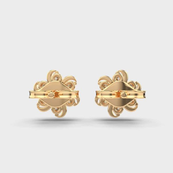 Periwinkle Diamond Gold Studs