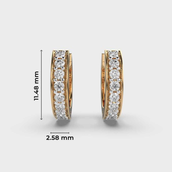 Pure Elegance Diamond Hoops