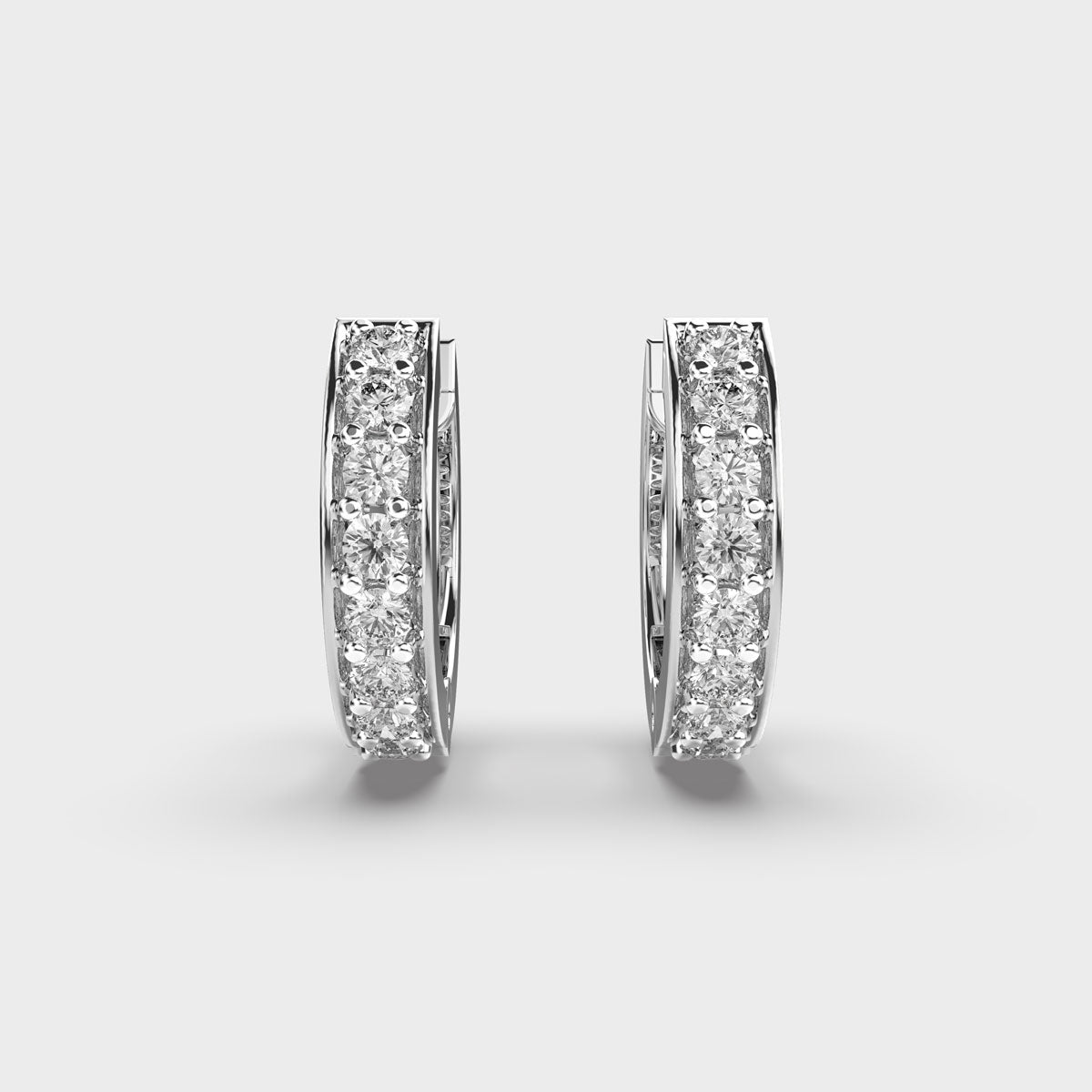 Pure Elegance Diamond Hoops