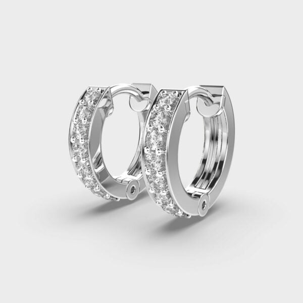 Pure Elegance Diamond Hoops