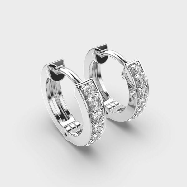 Pure Elegance Diamond Hoops